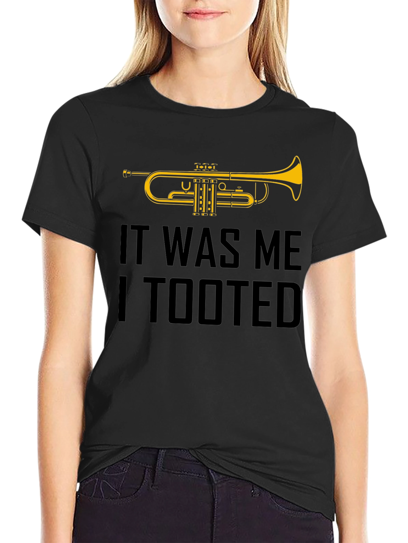 It Was Me I Tooted Trumpet Graphic T-Shirt