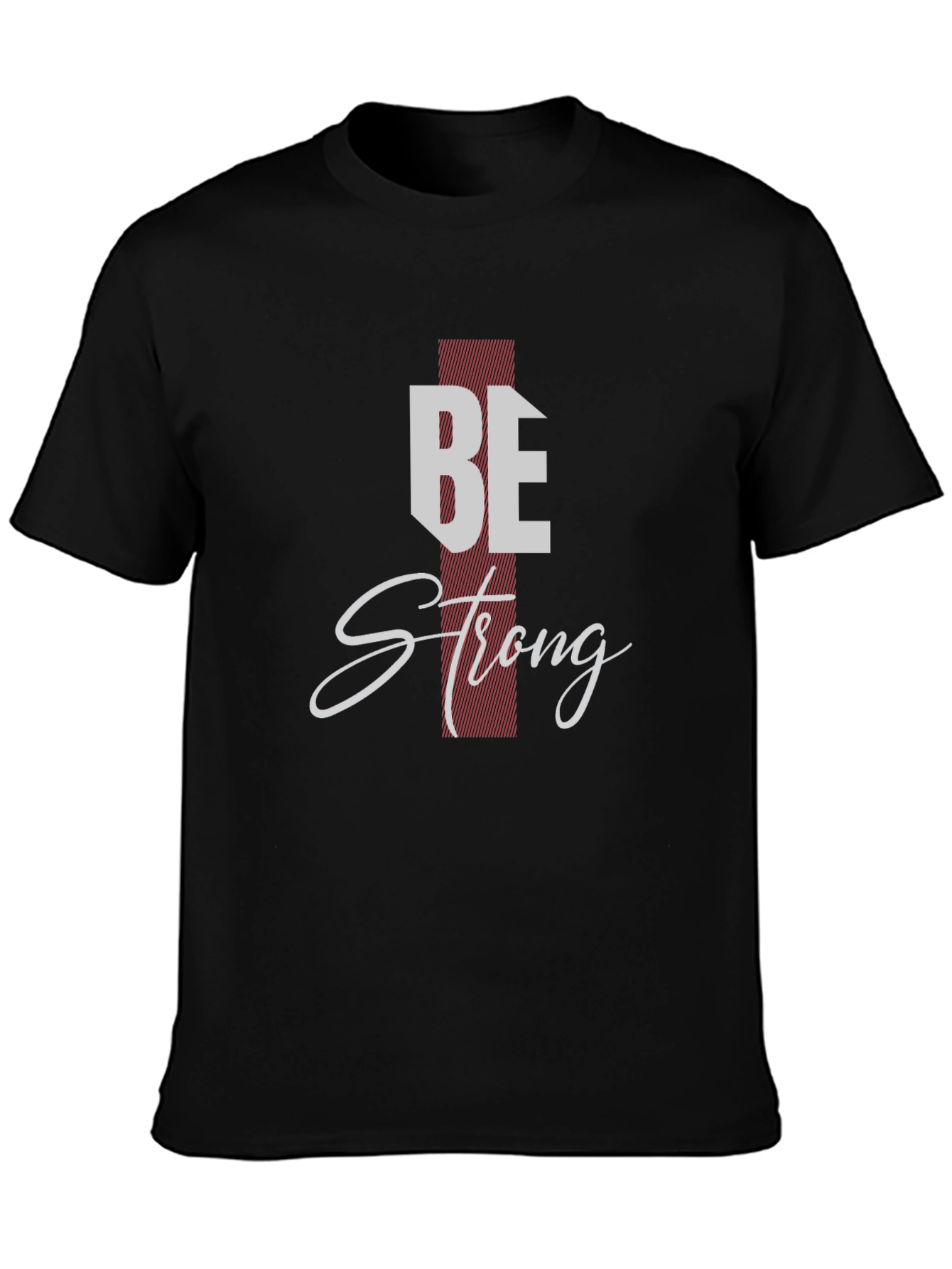 Be Strong Black Graphic Tee