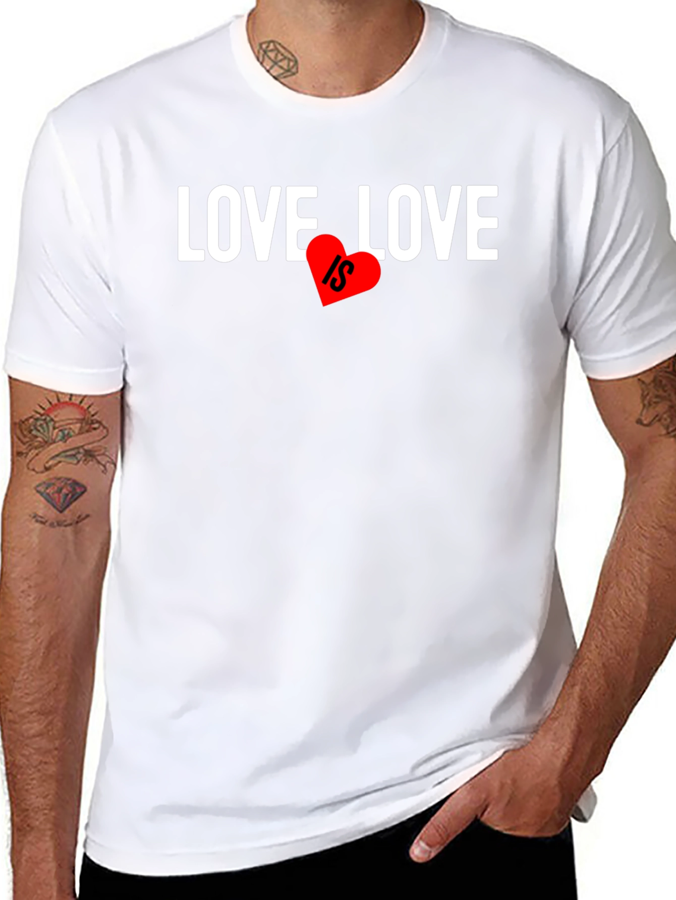 Love Is... Graphic Tee - Heart Design