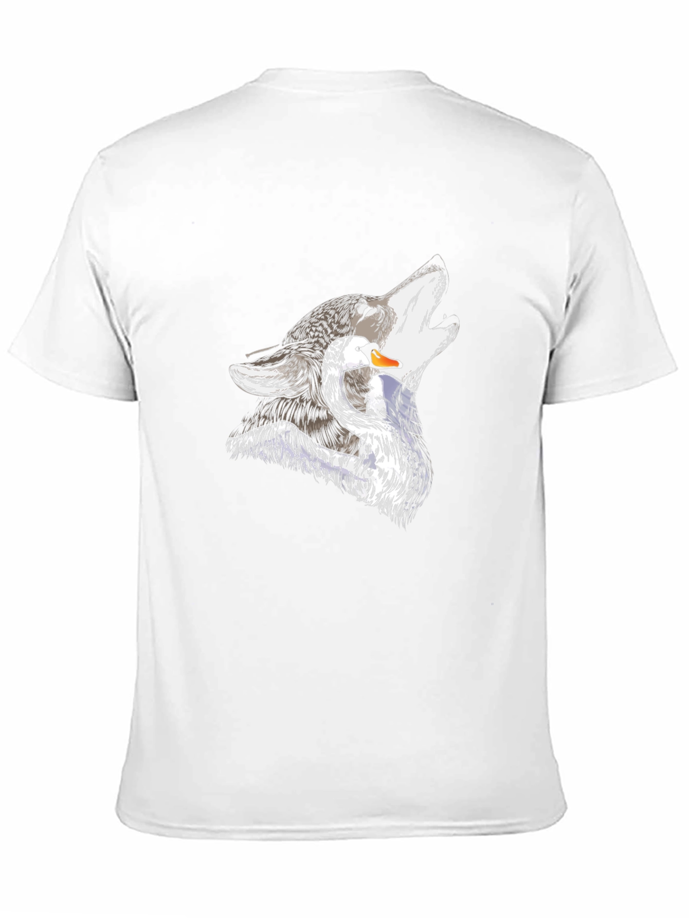 Wolf and Swan Graphic Black T-Shirt