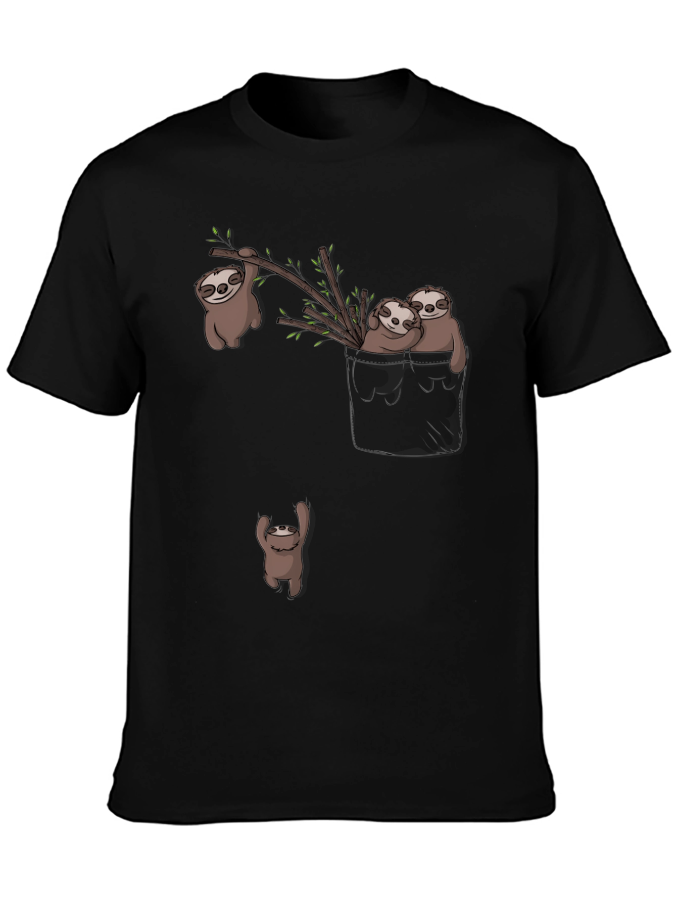 Sloth Pocket T-Shirt: Cute & Funny