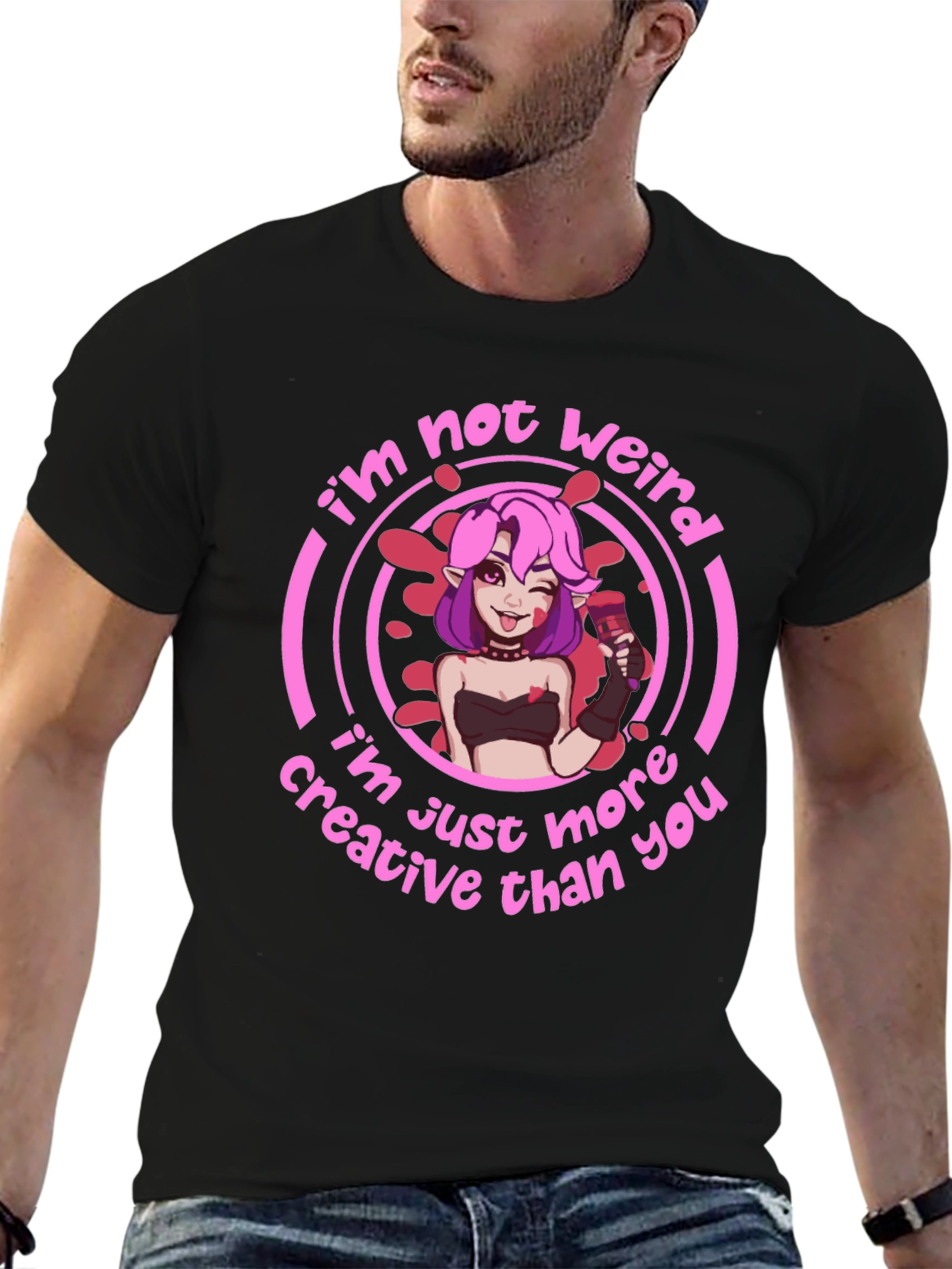 Im Not Weird Graphic T-Shirt - Creative Design