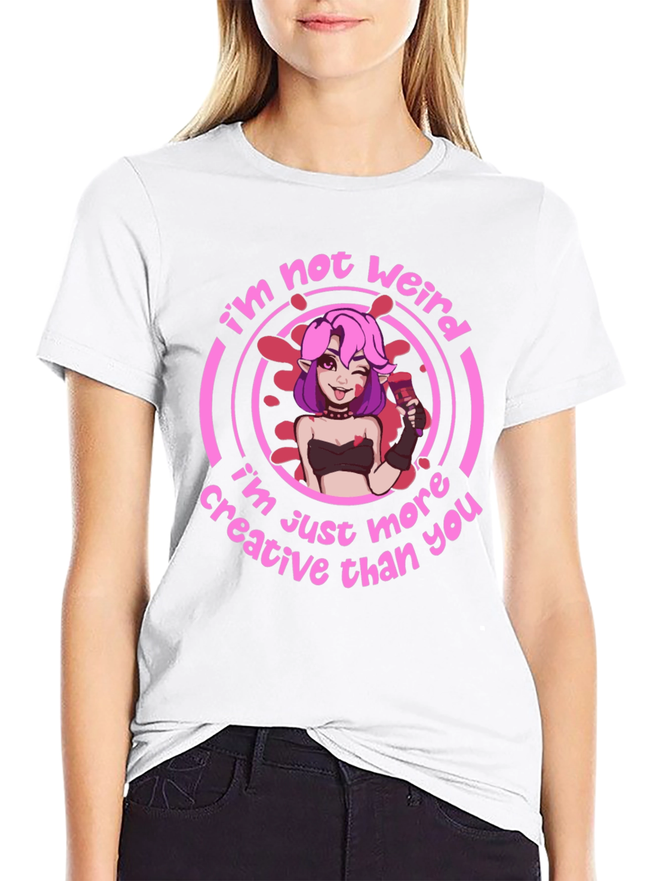 Im Not Weird Graphic T-Shirt - Creative Design