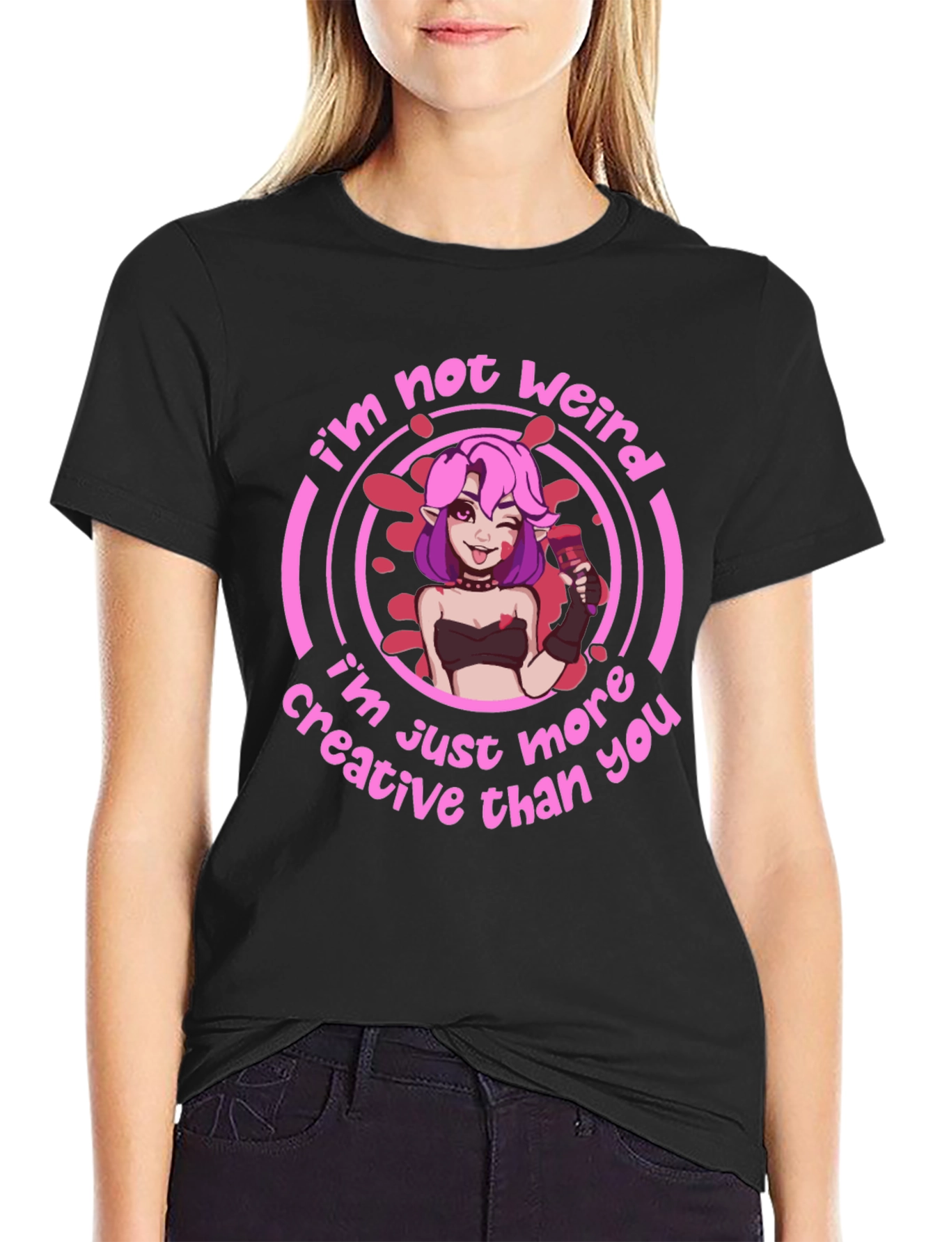 Im Not Weird Graphic T-Shirt - Creative Design