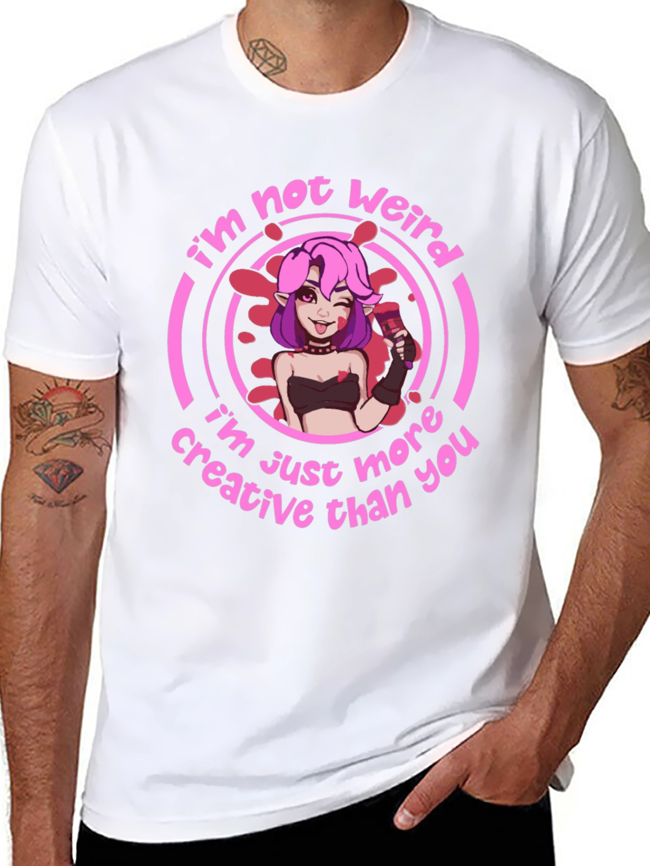 Im Not Weird Graphic T-Shirt - Creative Design