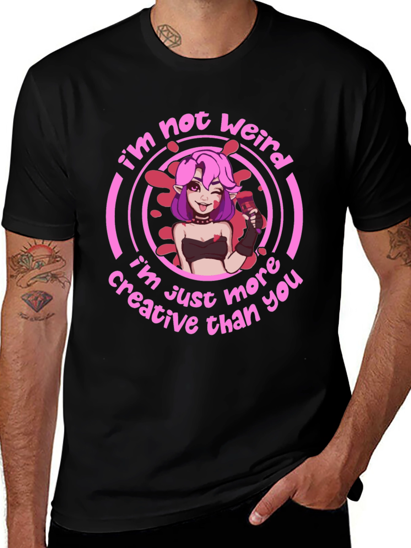 Im Not Weird Graphic T-Shirt - Creative Design