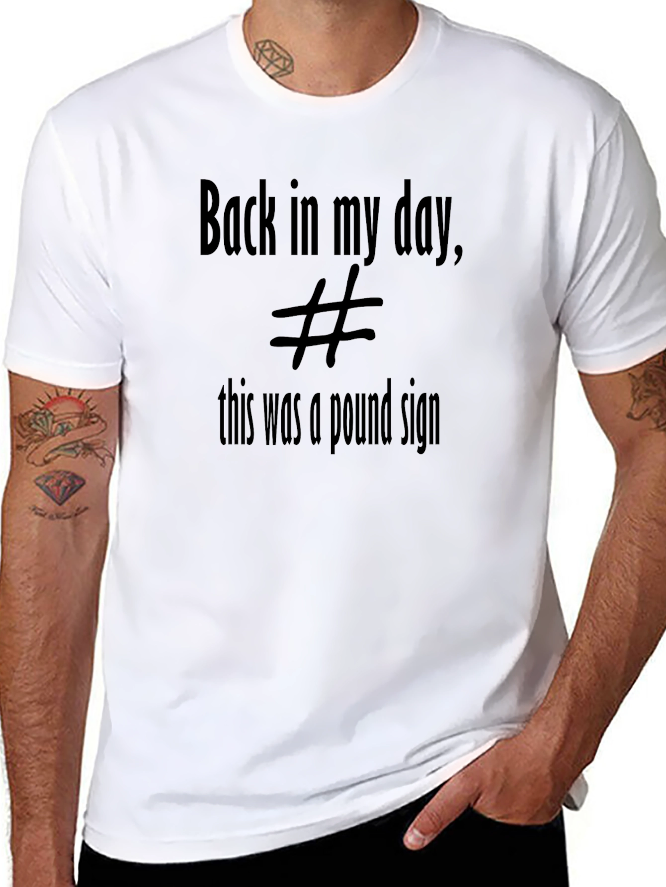 Retro Pound Sign T-Shirt - Classic Throwback Tee