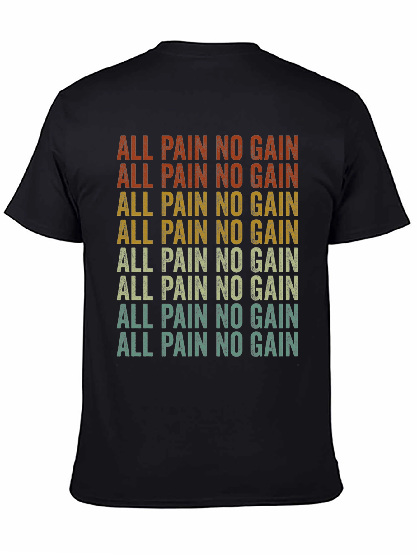 All Pain No Gain Retro Graphic Tee