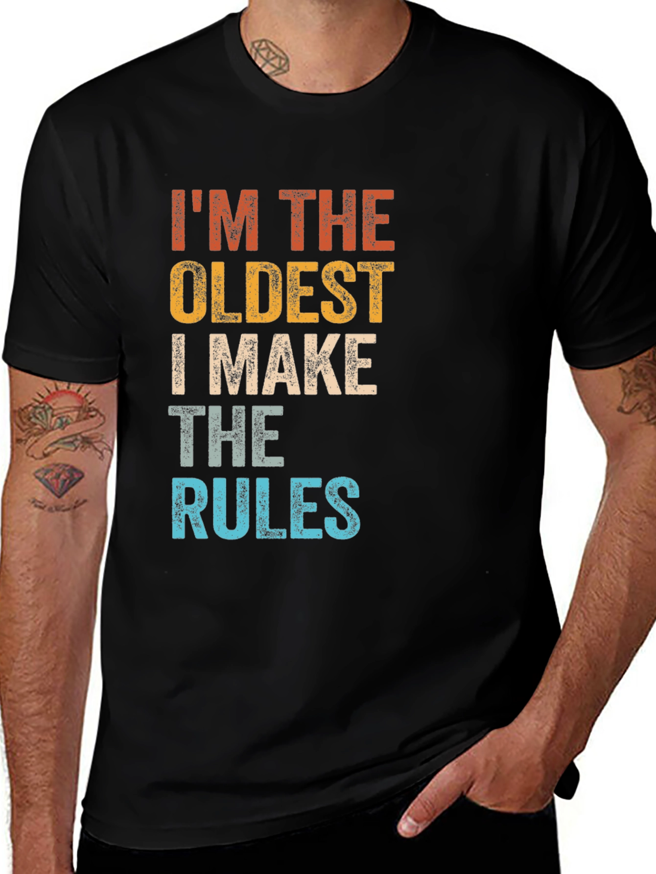 Im The Oldest I Make The Rules Graphic Tee