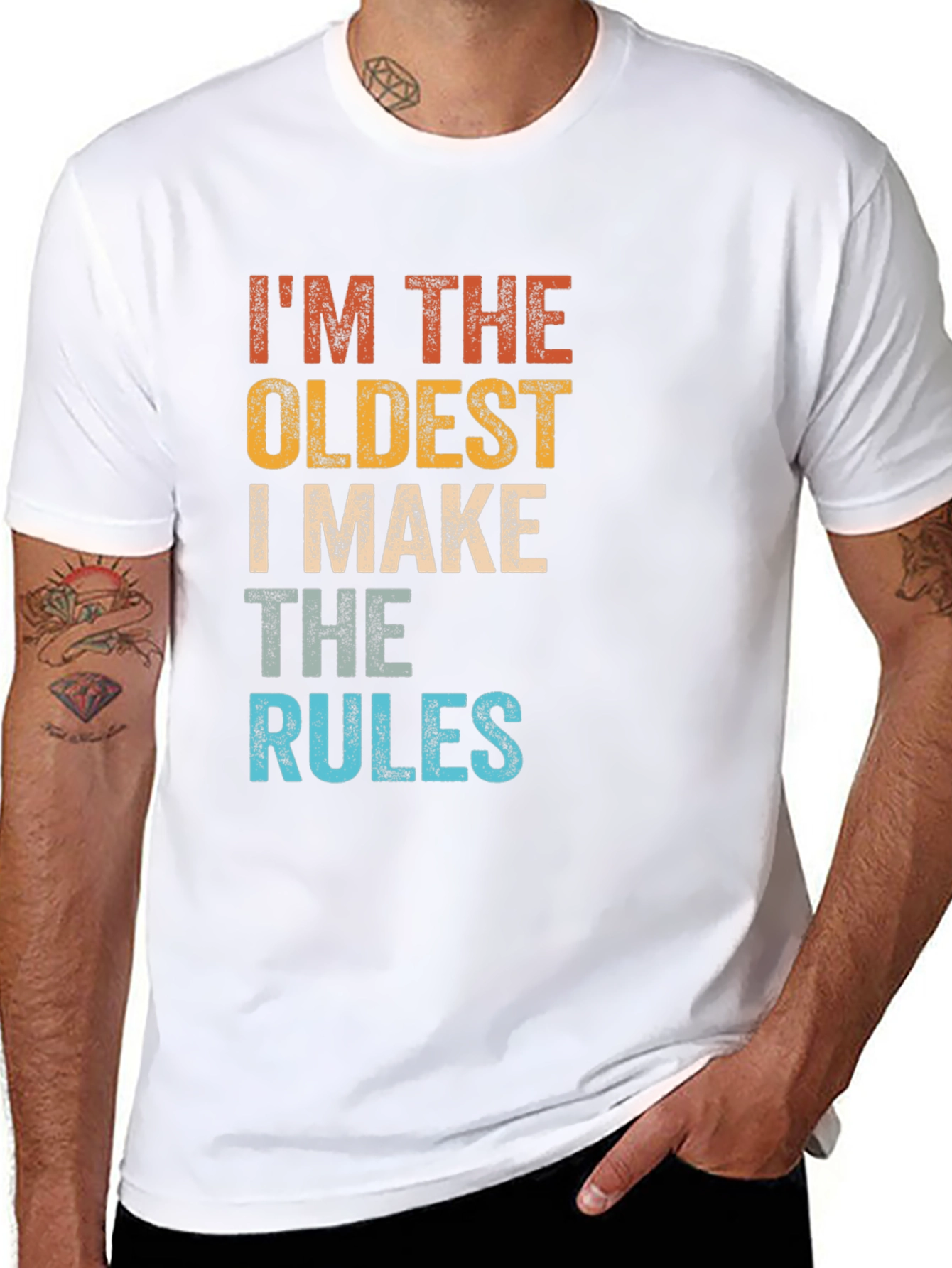 Im The Oldest I Make The Rules Graphic Tee