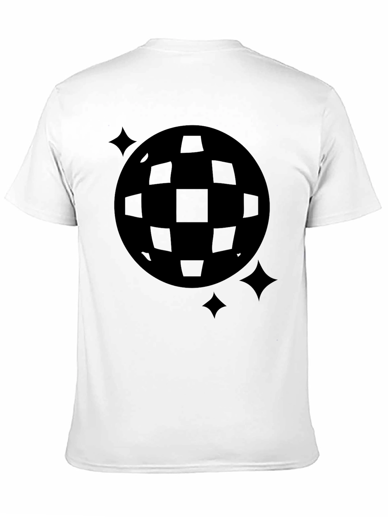 Retro Disco Ball Graphic Tee - Black
