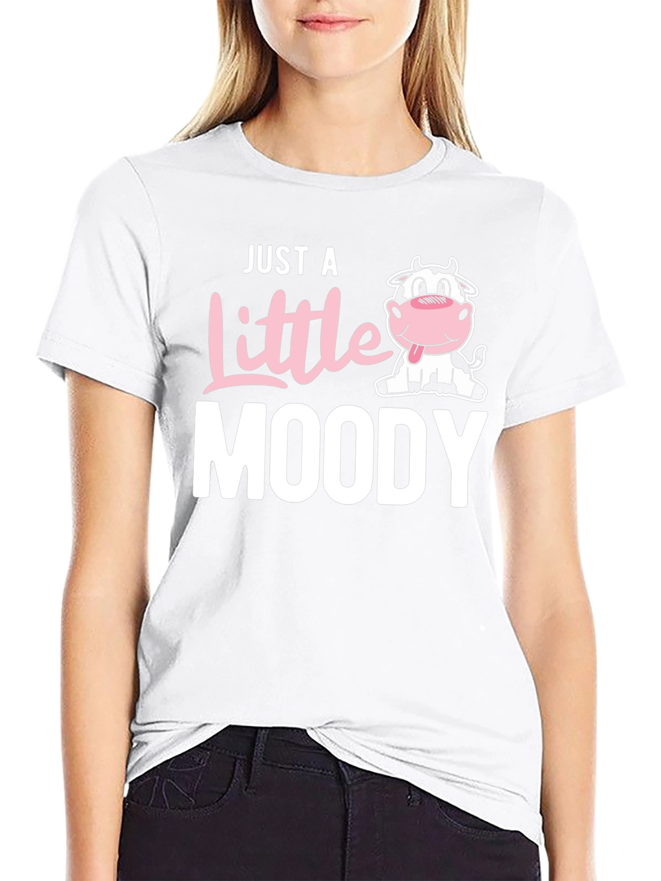 Just a Little Moody Cow Graphic T-Shirt