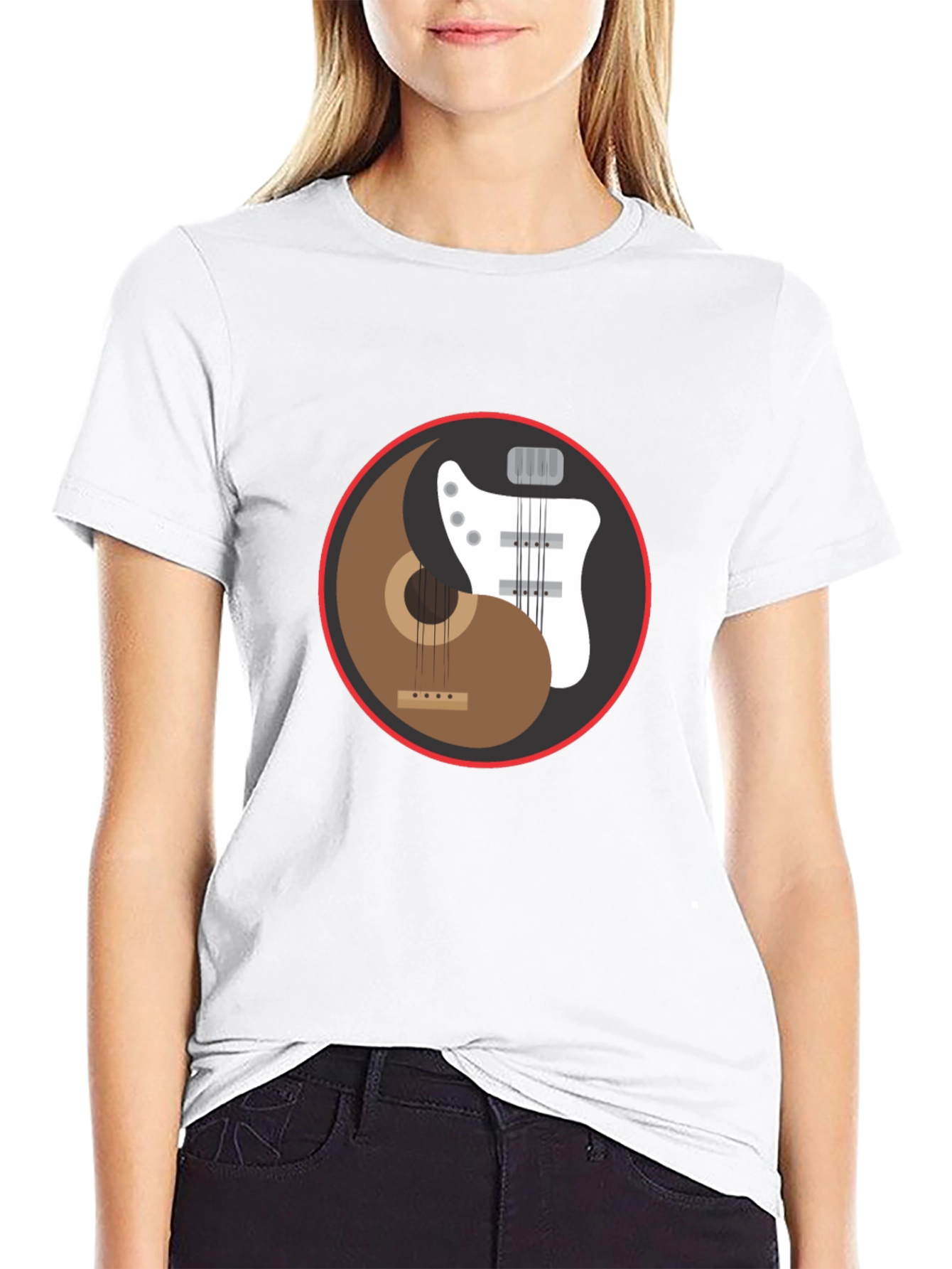 Yin Yang Guitar T-Shirt - Harmony Music Tee