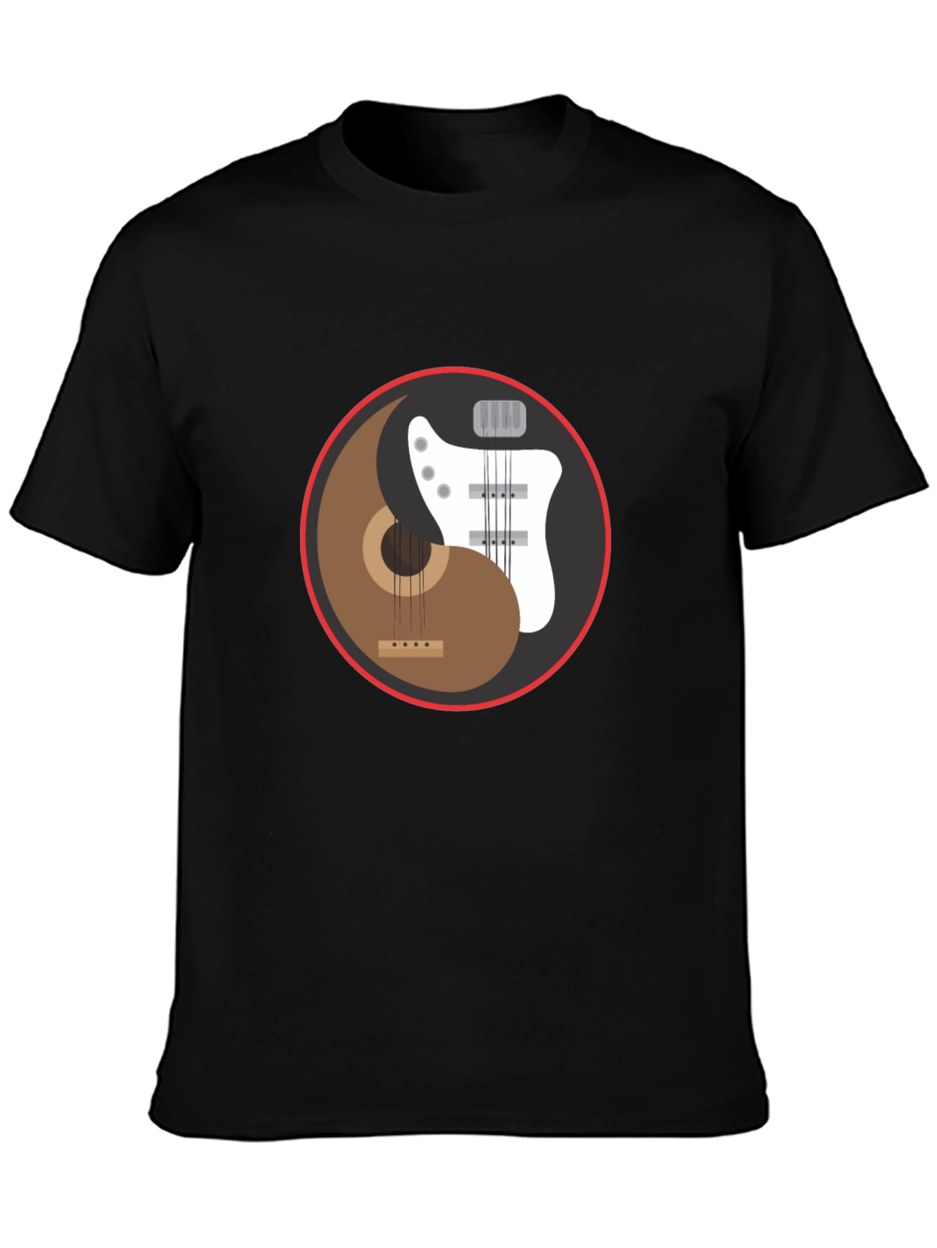Yin Yang Guitar T-Shirt - Harmony Music Tee