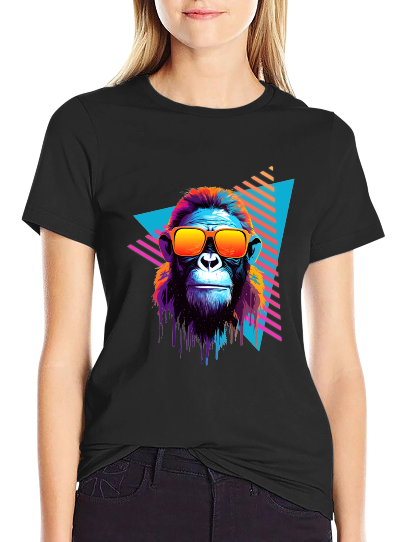 Retro Monkey Graphic Tee - Cool Ape T-Shirt