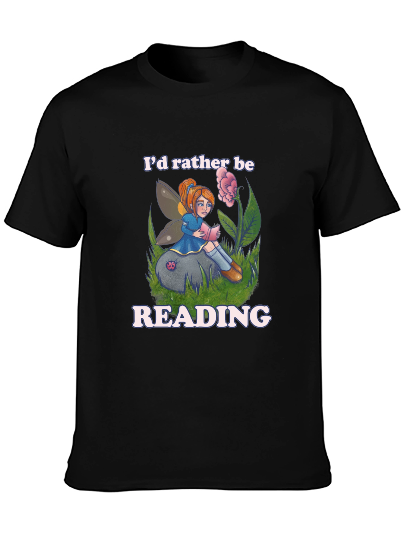 Reading Fairy Graphic T-Shirt