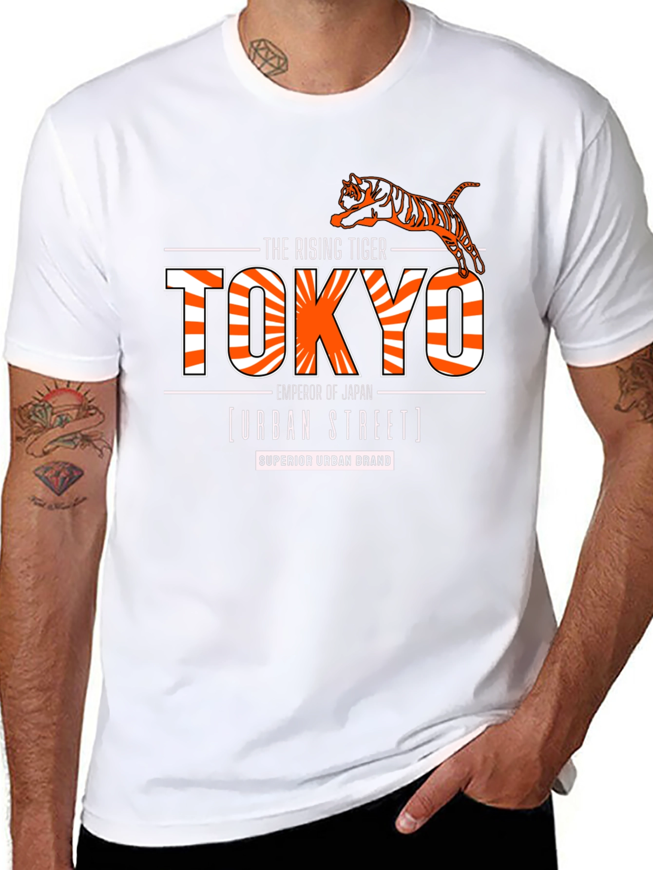 Tokyo Rising Tiger Graphic Print Tee