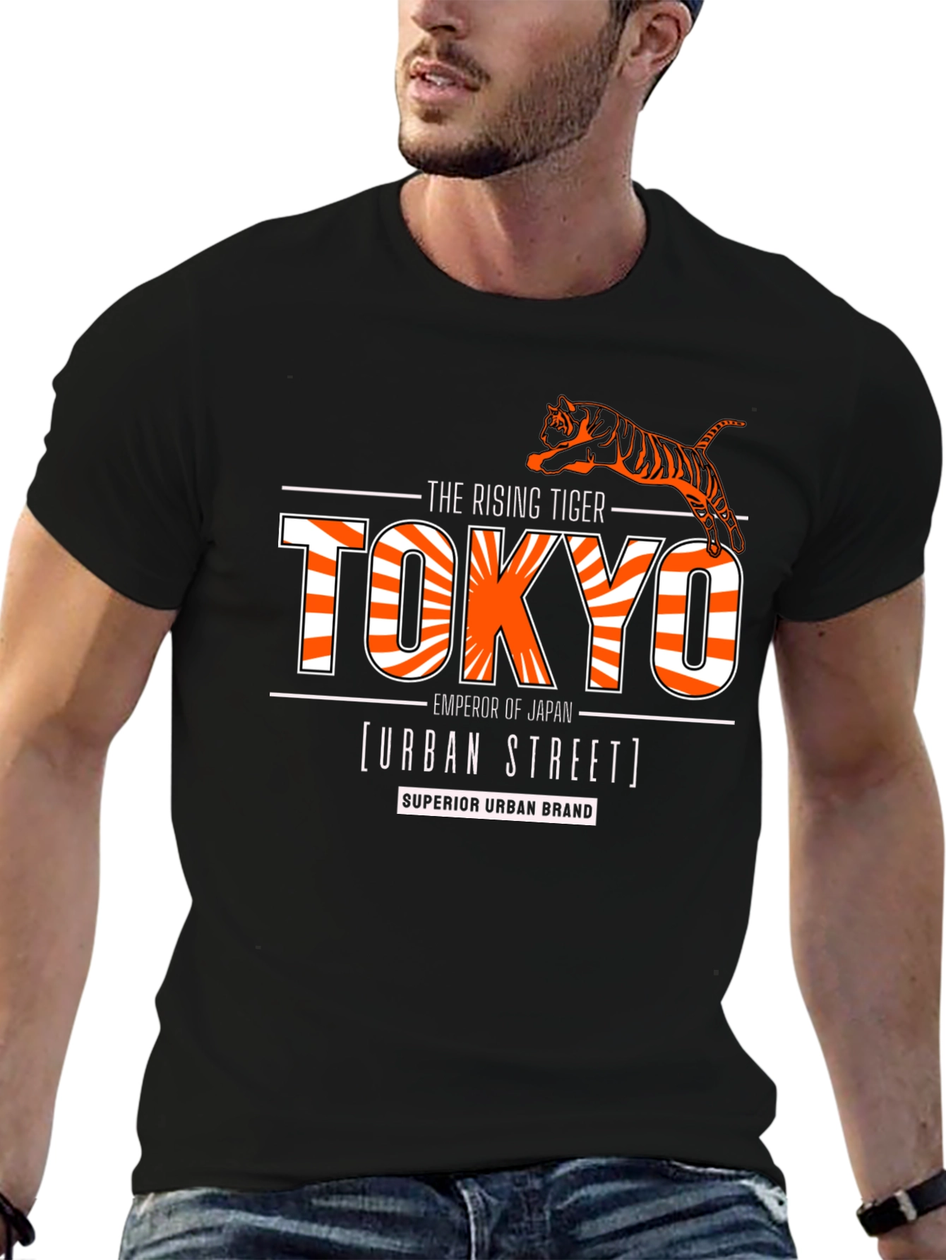 Tokyo Rising Tiger Graphic Print Tee