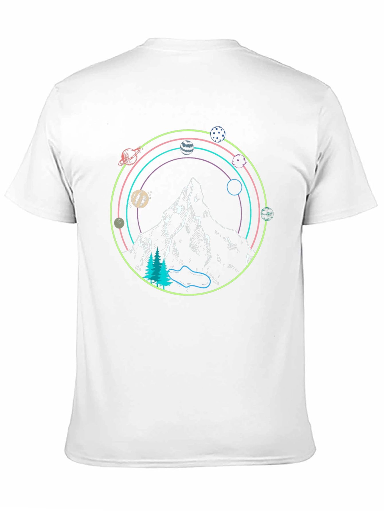 Cosmic Mountain Black Tee