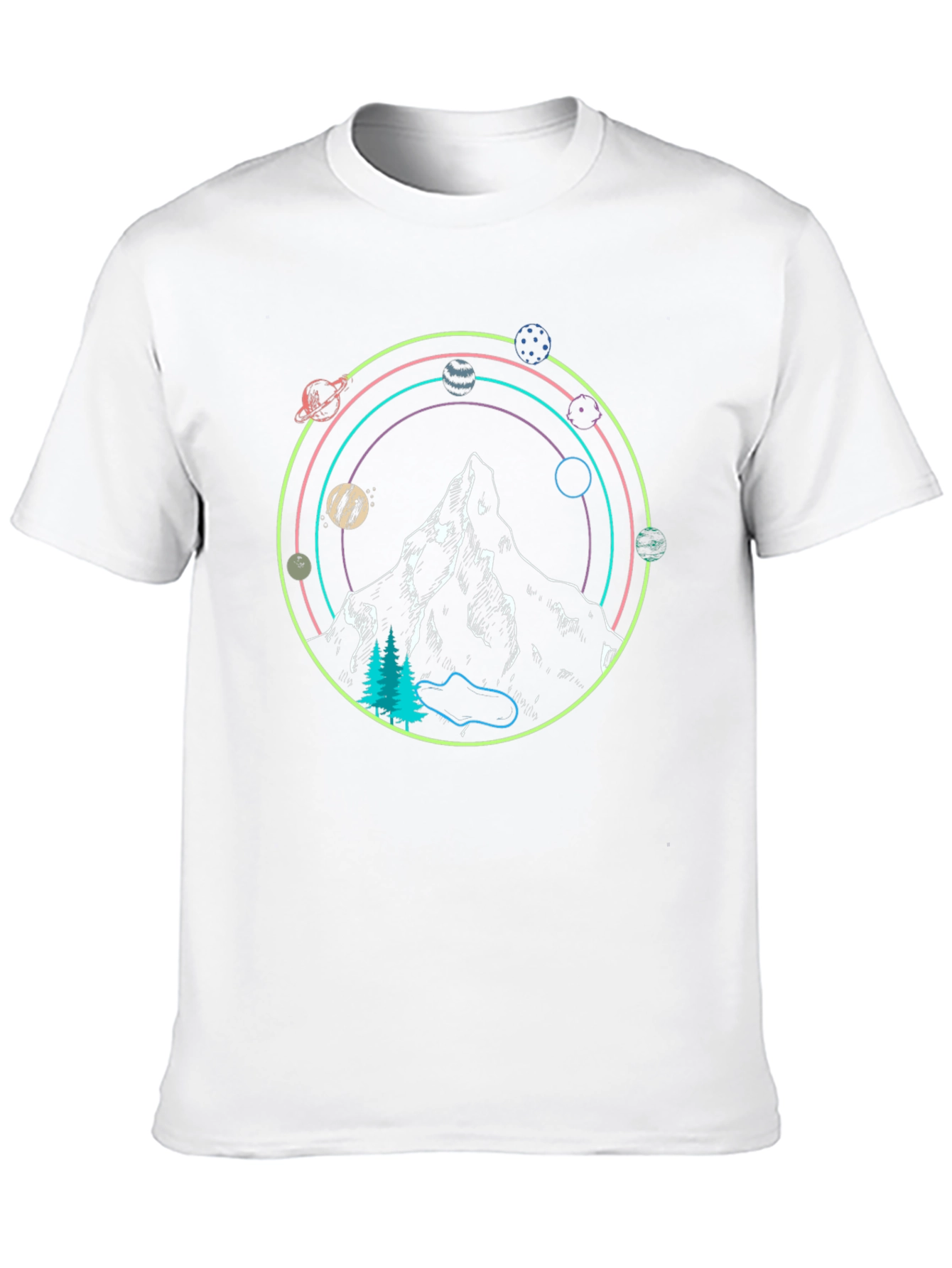 Cosmic Mountain Black Tee
