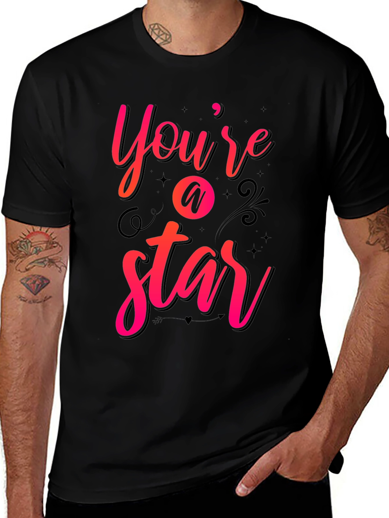 Youre a Star Graphic T-Shirt - Black