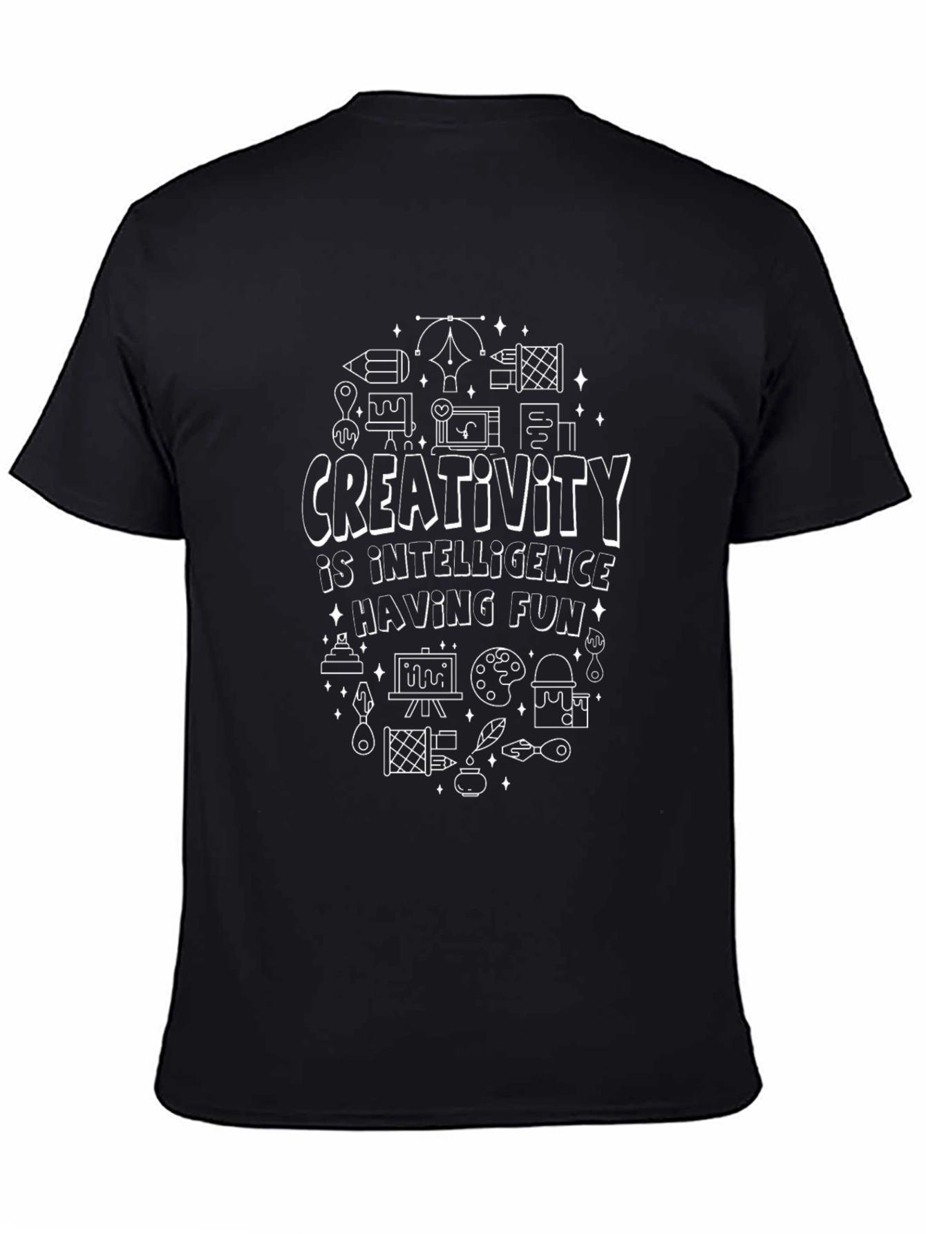 Creativity Intelligence Fun Black T-Shirt