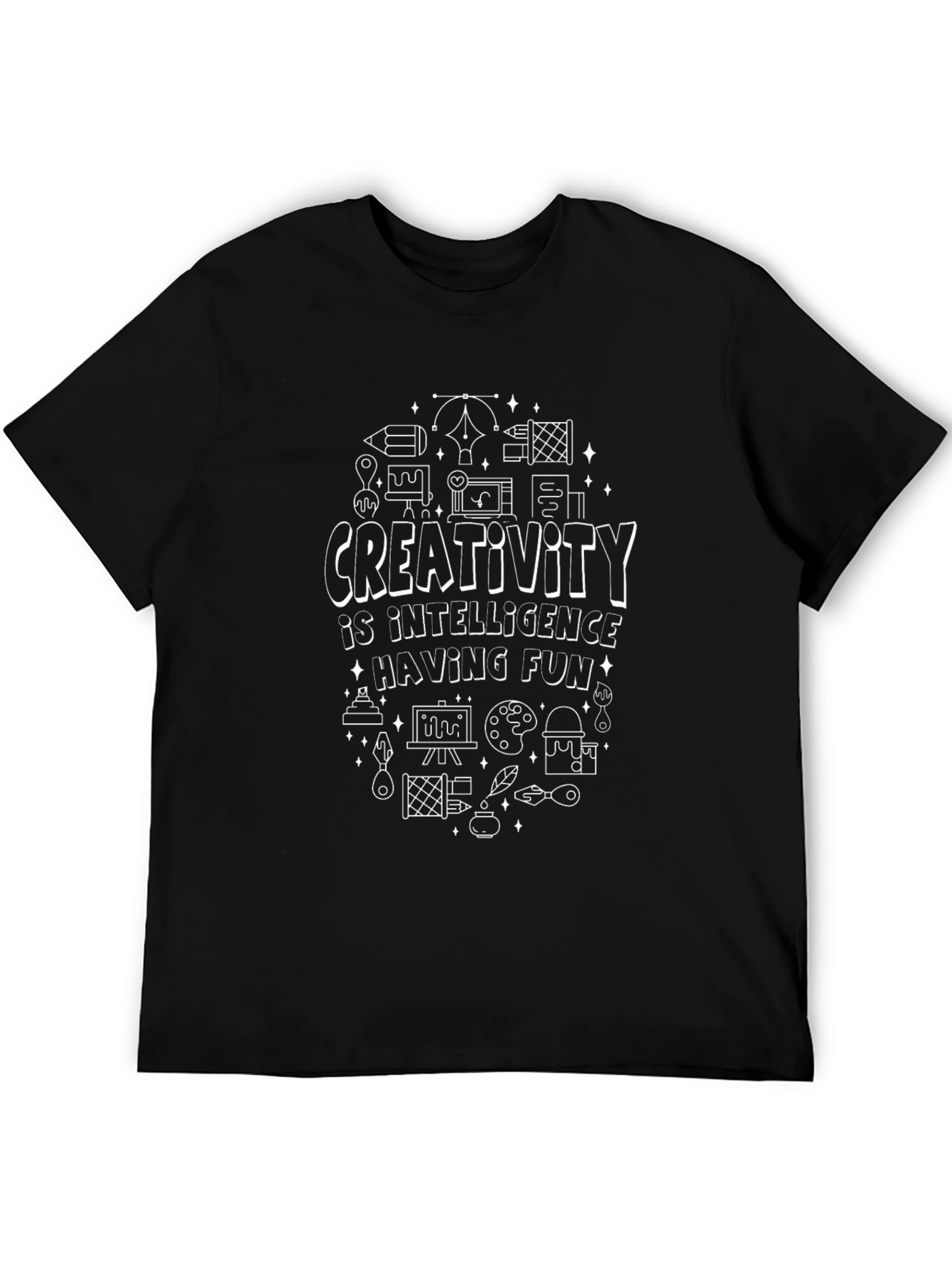 Creativity Intelligence Fun Black T-Shirt