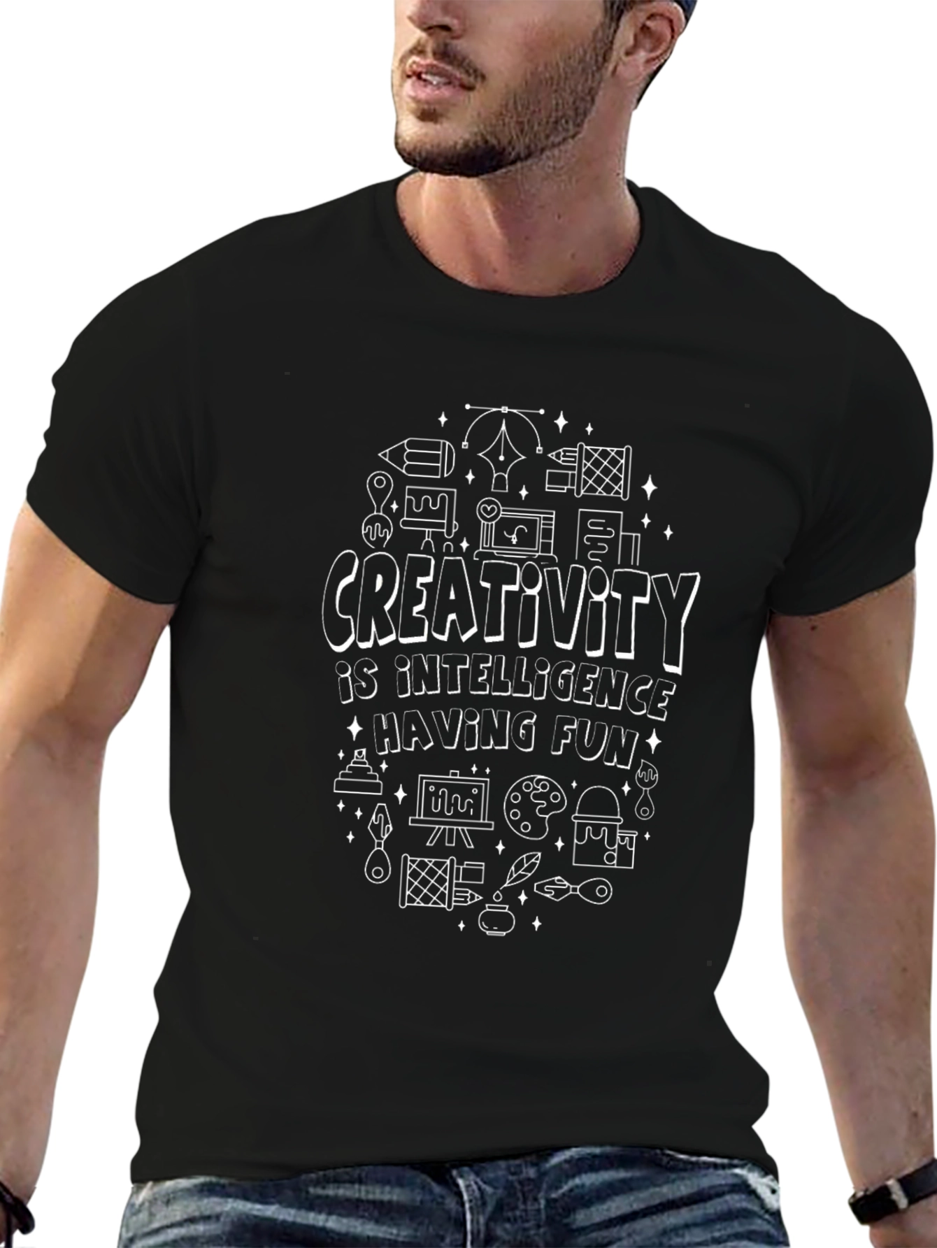 Creativity Intelligence Fun Black T-Shirt