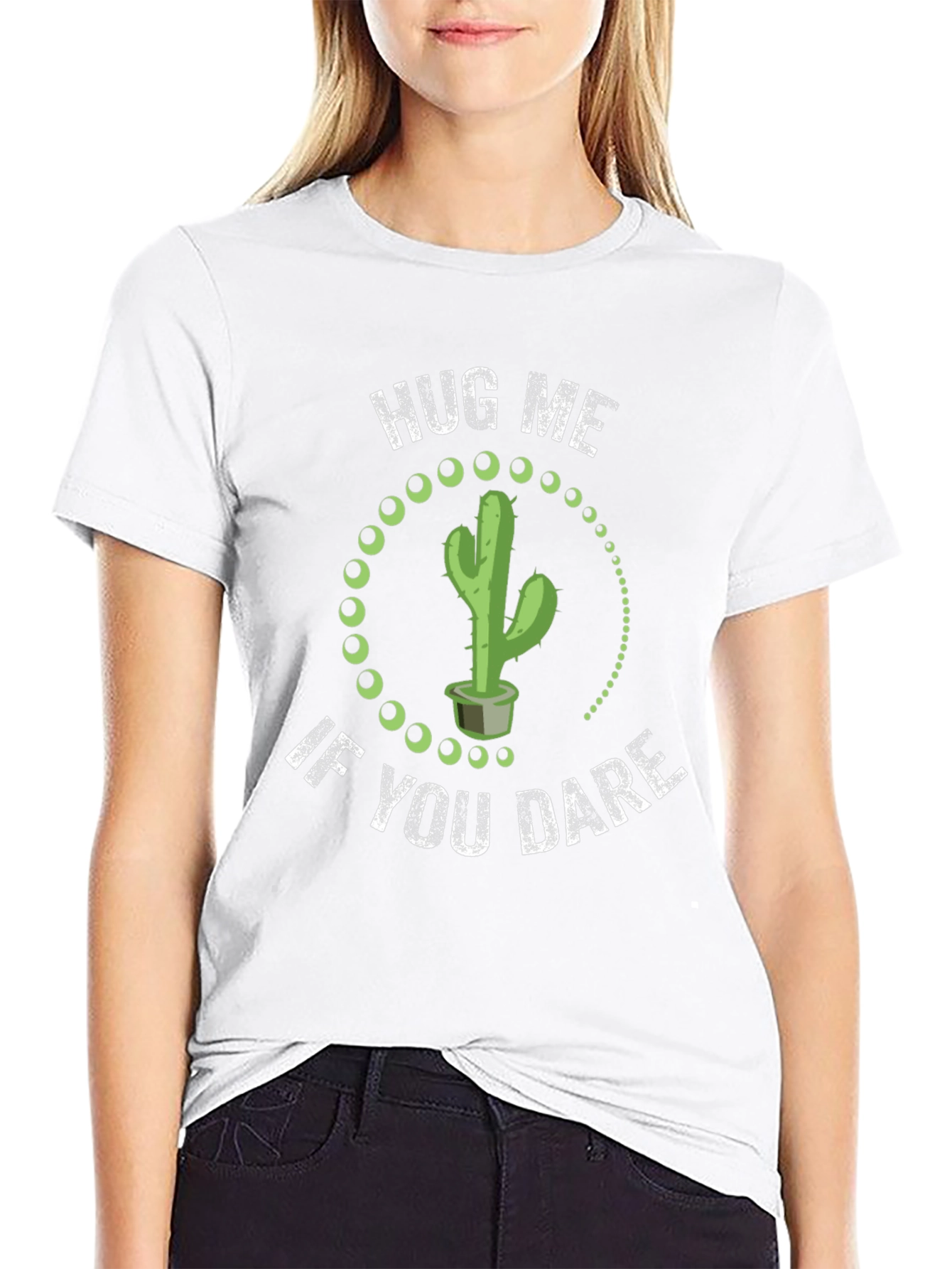 Hug Me If You Dare Cactus Graphic Tee
