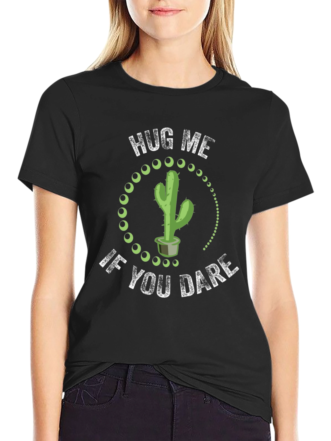 Hug Me If You Dare Cactus Graphic Tee