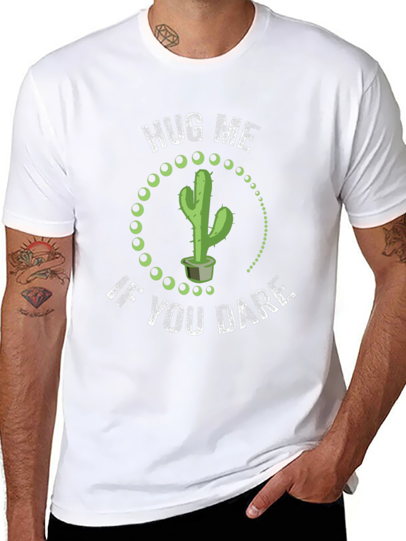 Hug Me If You Dare Cactus Graphic Tee