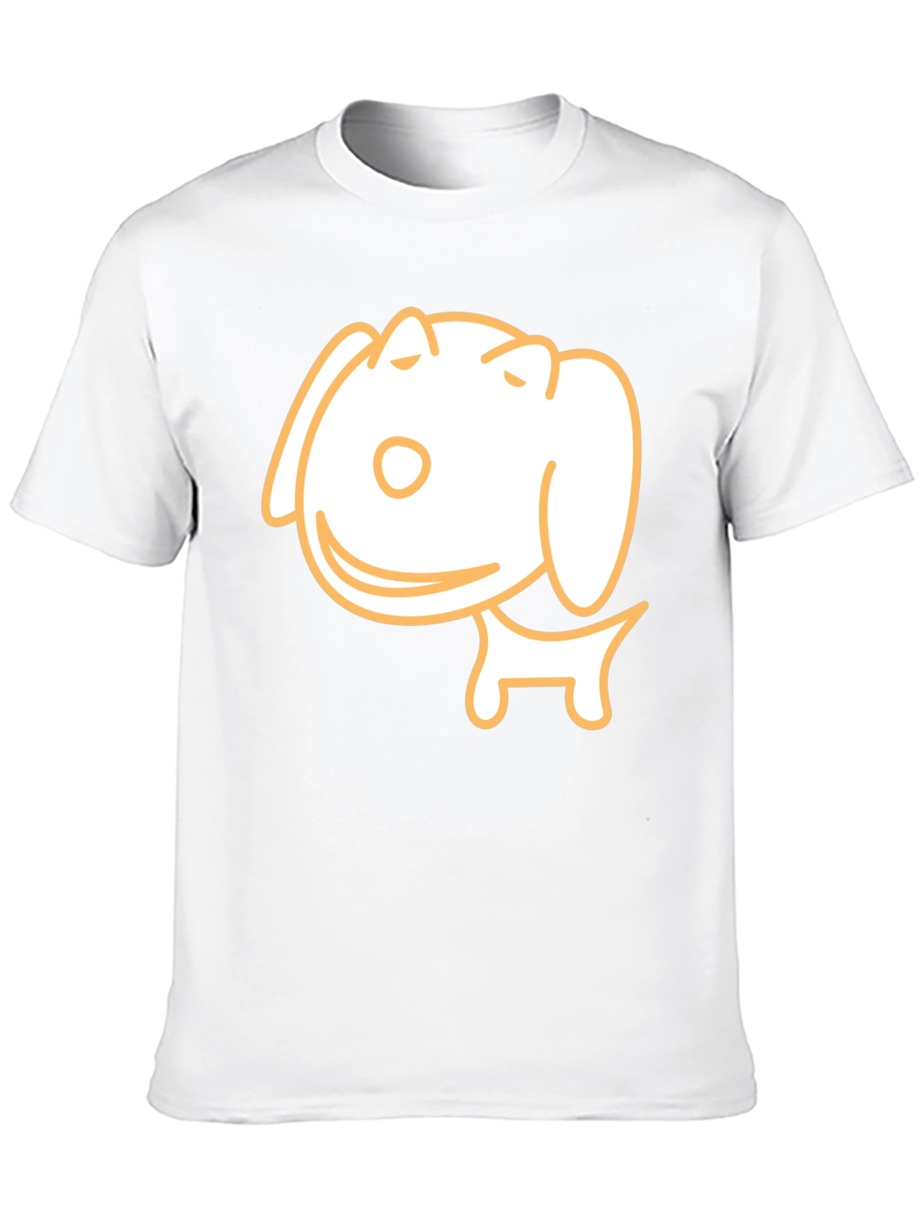 Cute Cartoon Dog Black T-Shirt