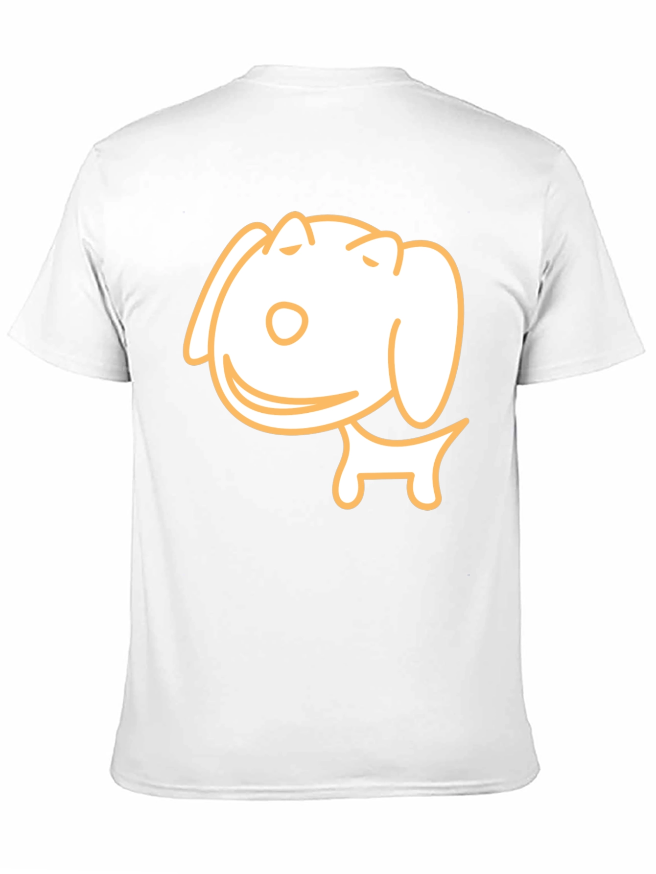 Cute Cartoon Dog Black T-Shirt