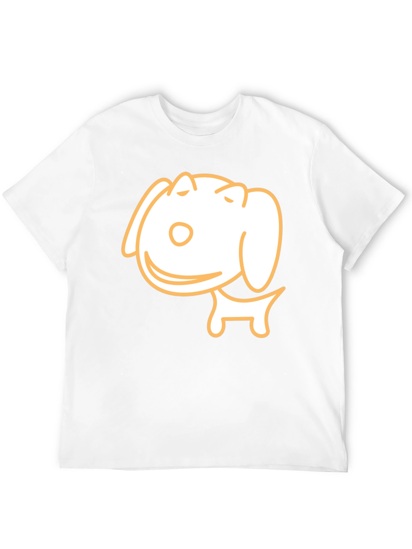Cute Cartoon Dog Black T-Shirt
