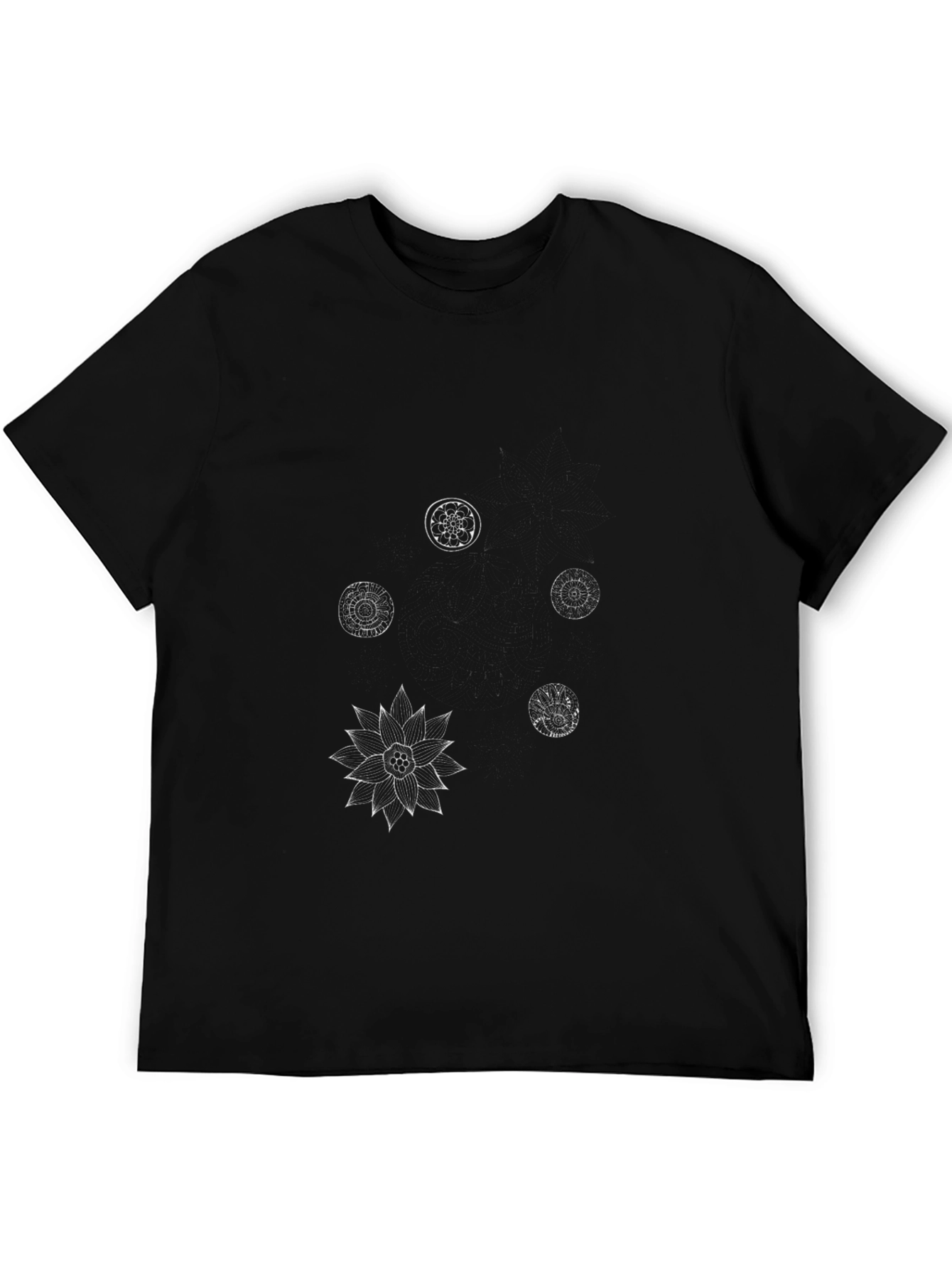 Geometric Pattern Black T-Shirt