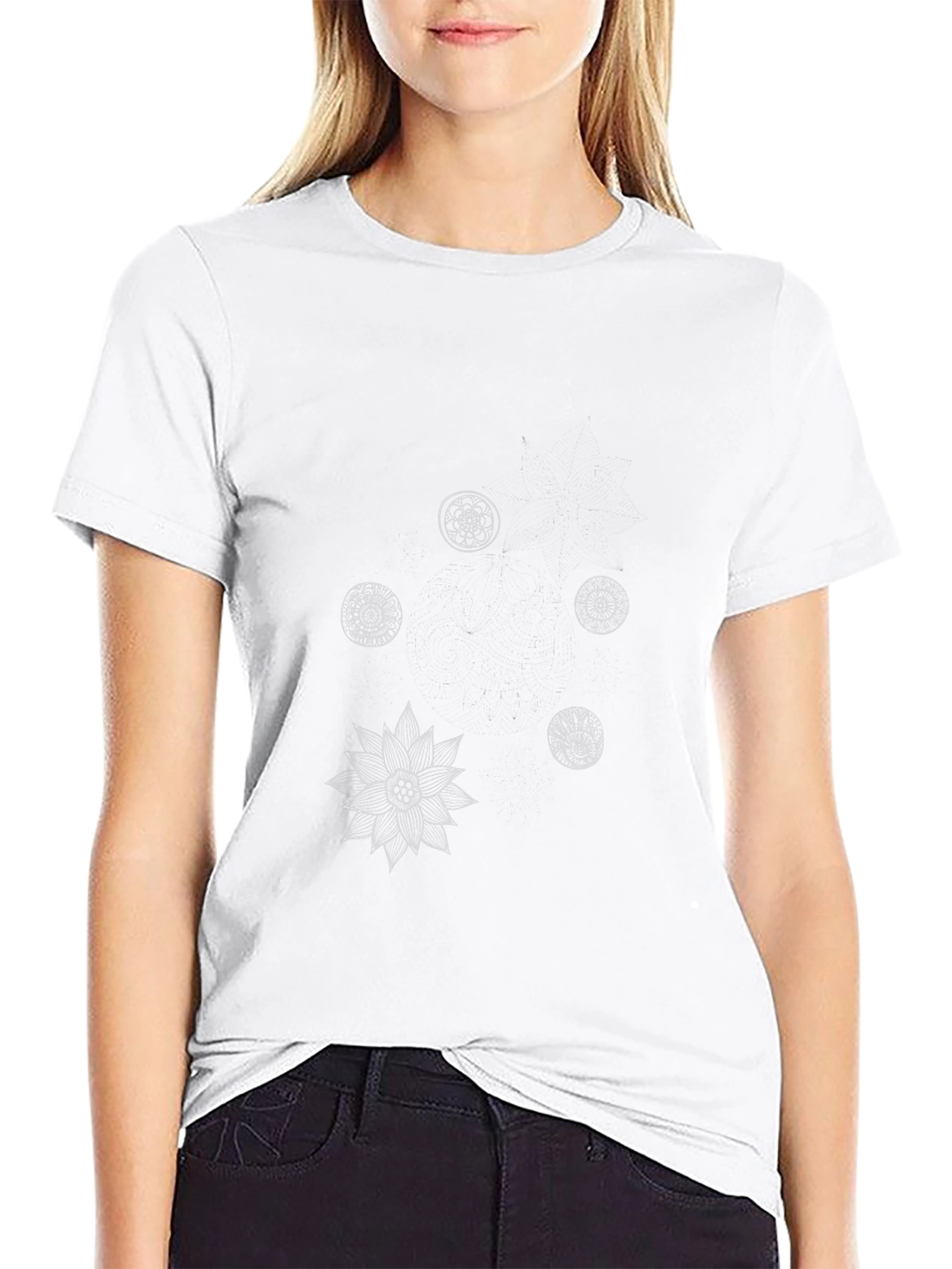 Geometric Pattern Black T-Shirt
