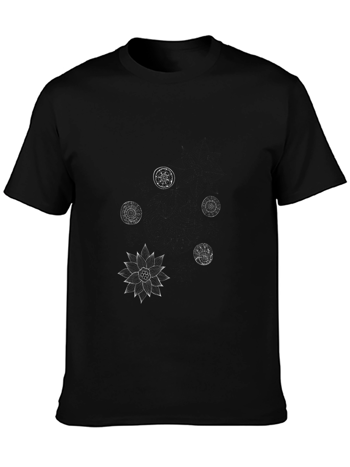 Geometric Pattern Black T-Shirt