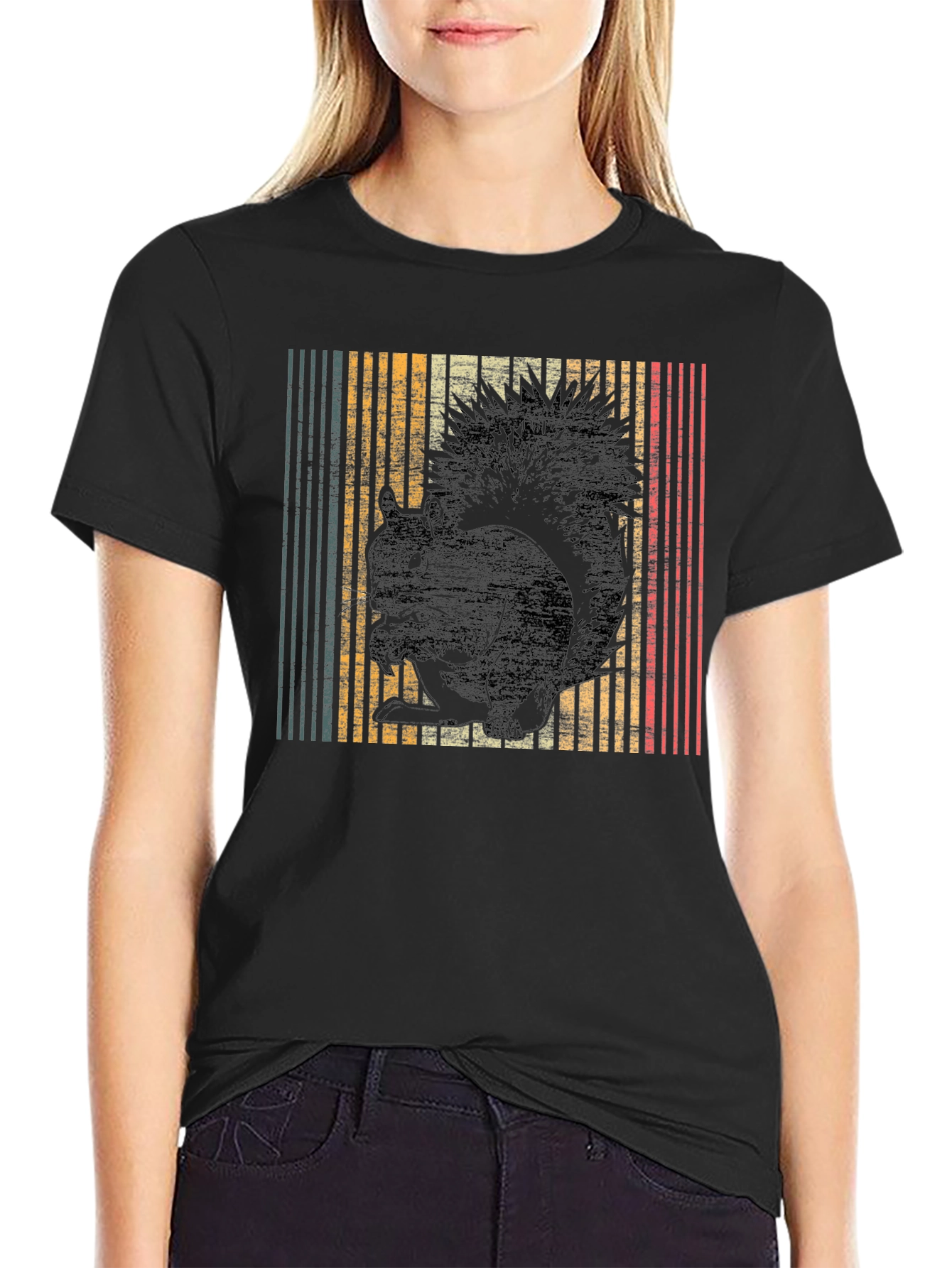 Retro Squirrel Graphic T-Shirt