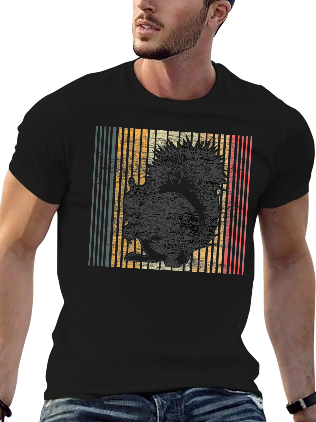 Retro Squirrel Graphic T-Shirt