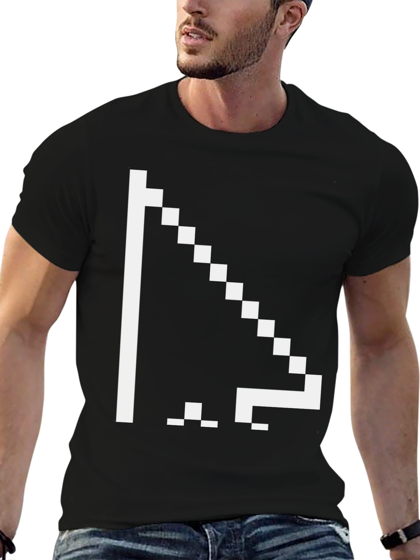 Pixel Cursor Graphic T-Shirt - Retro Gamer Style