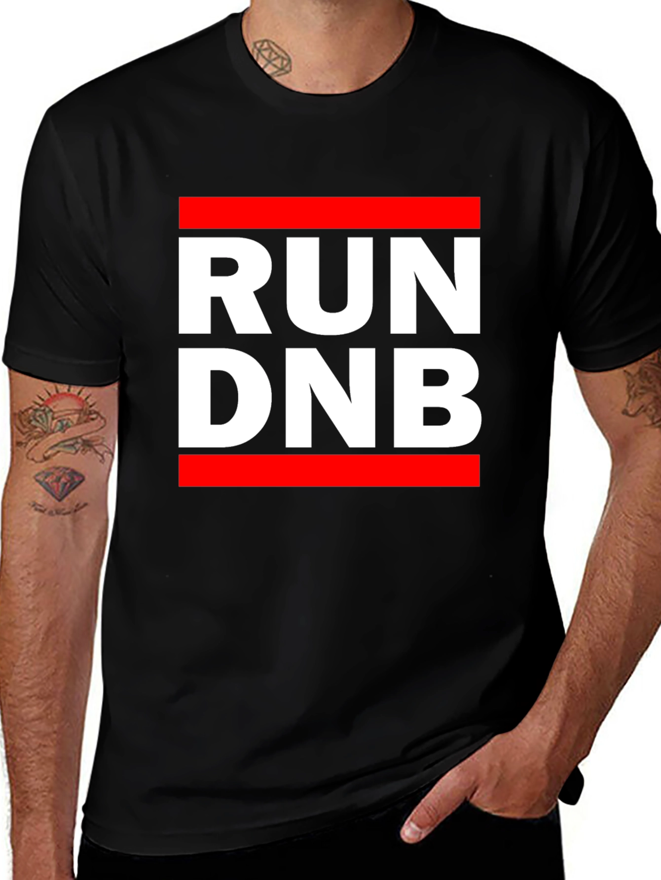 RUN DNB Black Graphic Tee