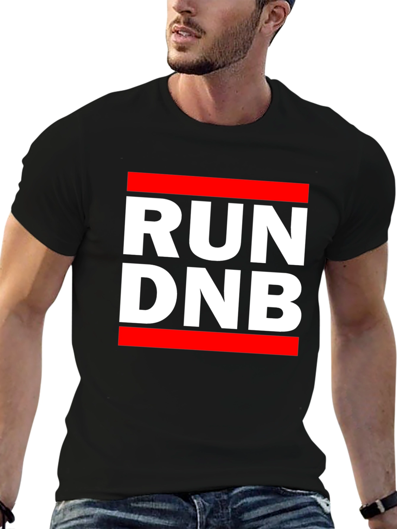 RUN DNB Black Graphic Tee