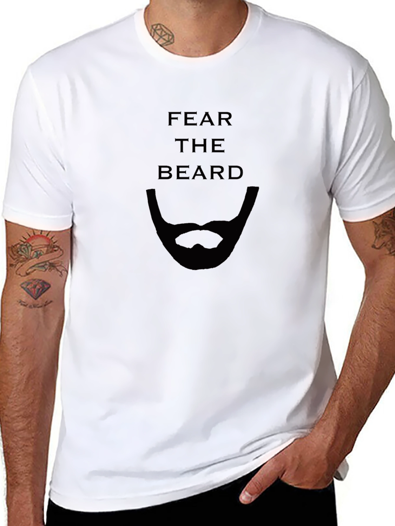Fear The Beard T-Shirt - Funny Bearded Man Tee