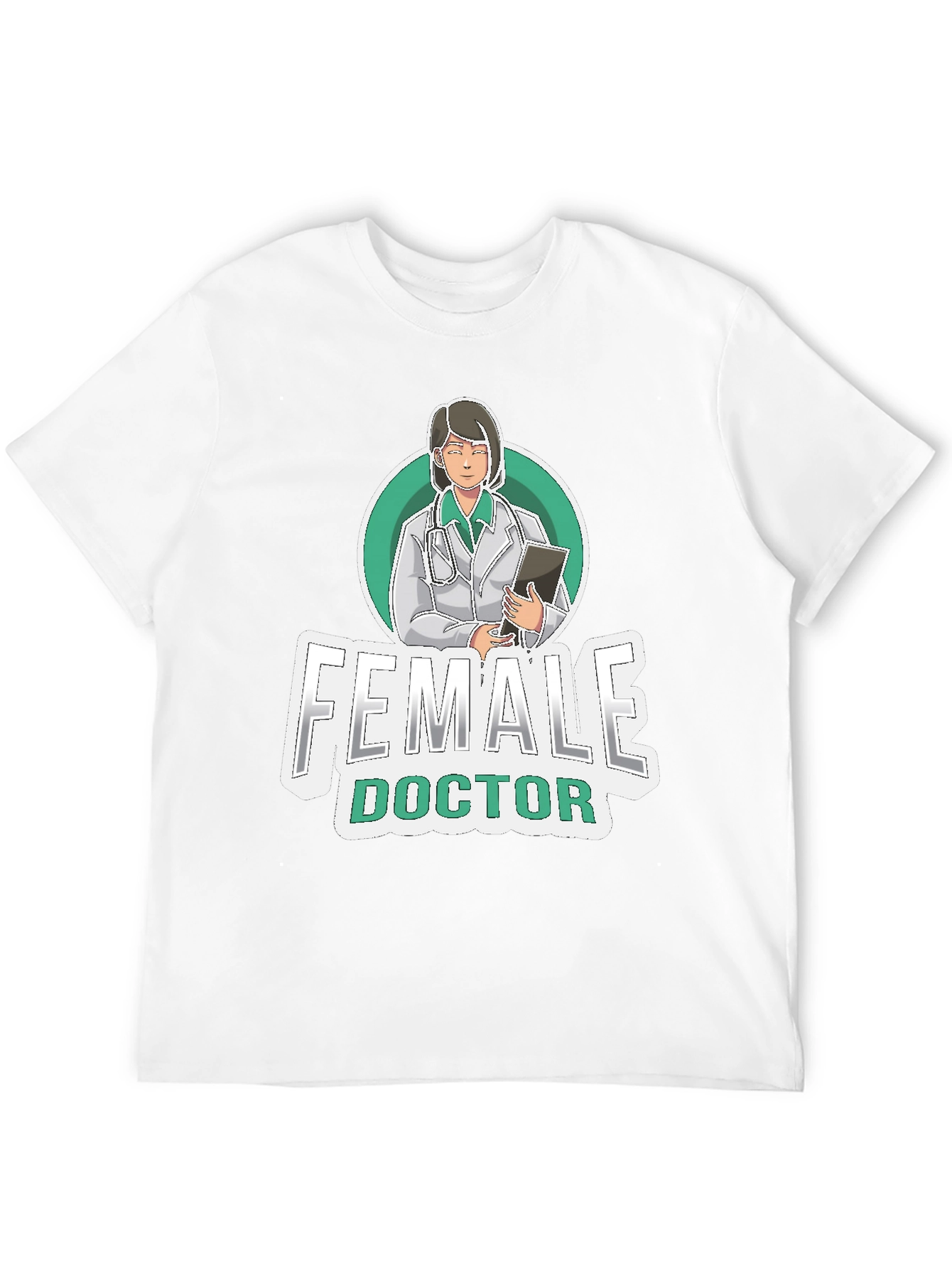 Female Doctor Graphic Tee - Medical Professional T-Shirt