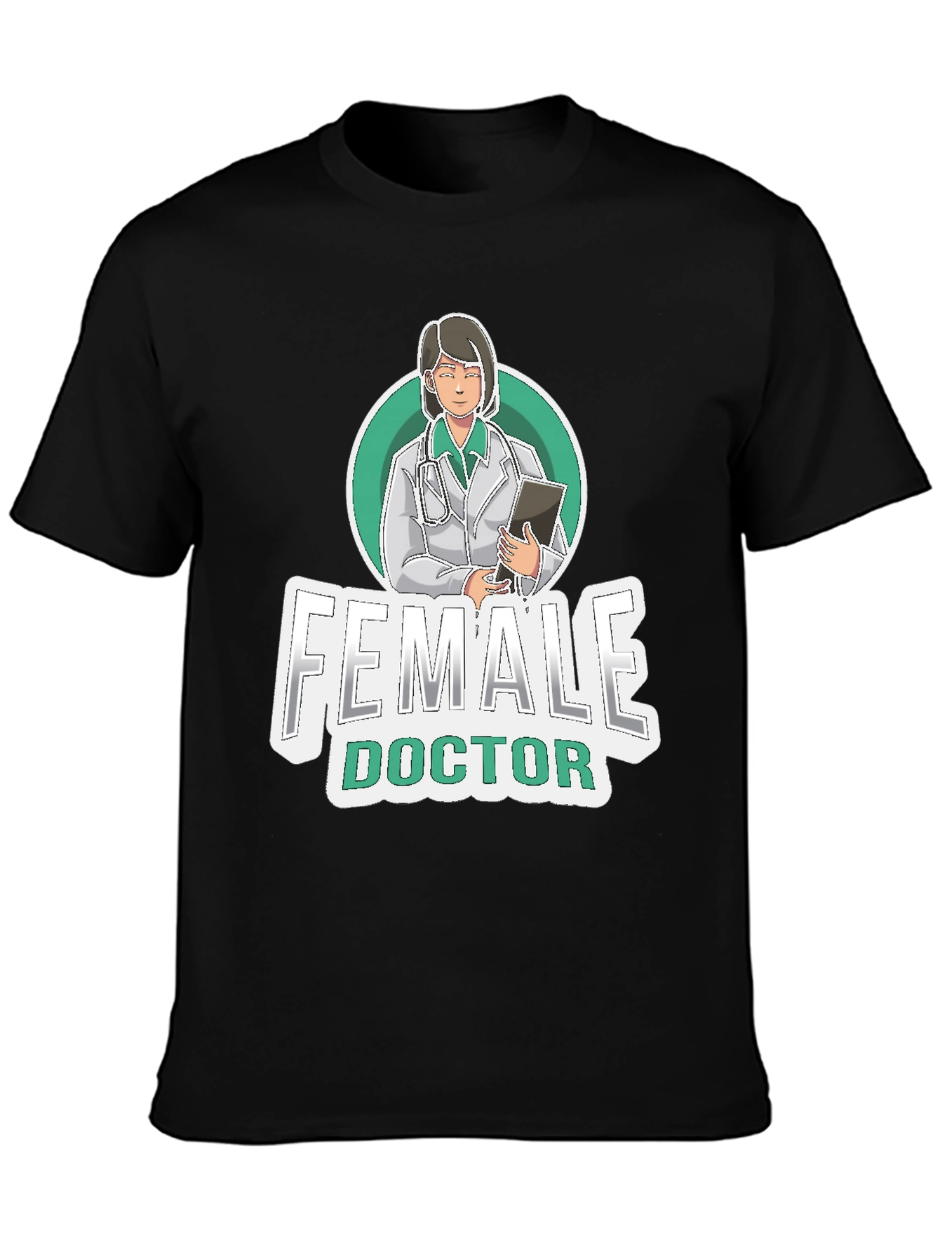 Female Doctor Graphic Tee - Medical Professional T-Shirt