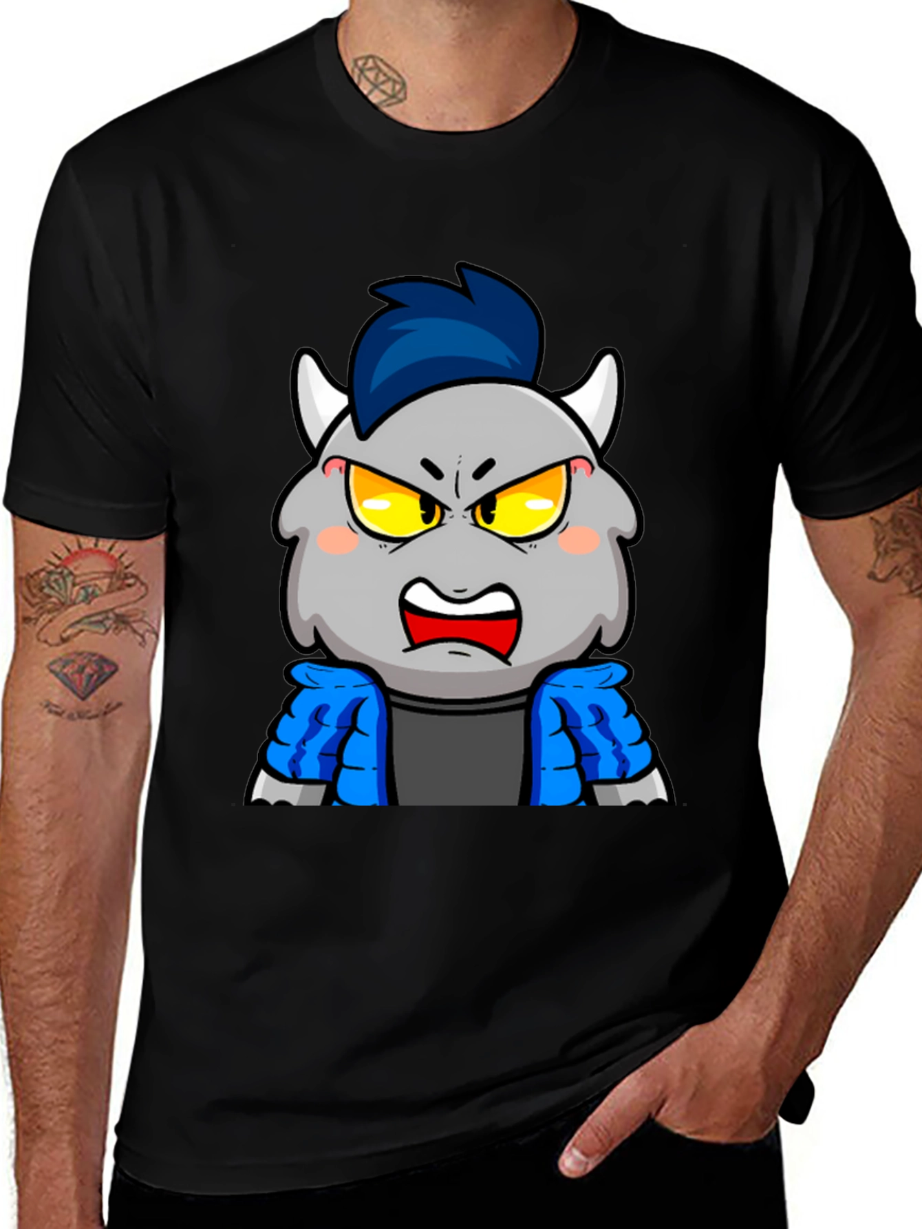 Monster Cartoon Graphic T-Shirt