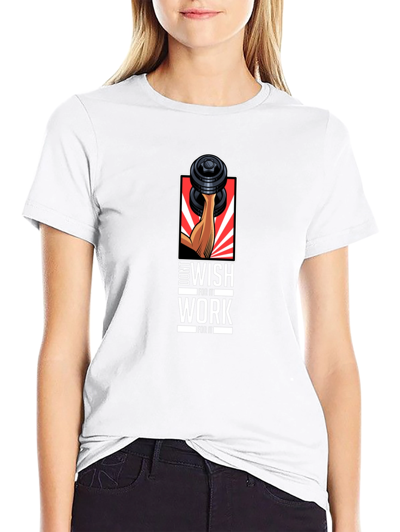 Workout Motivation T-Shirt - Dont Wish Work!
