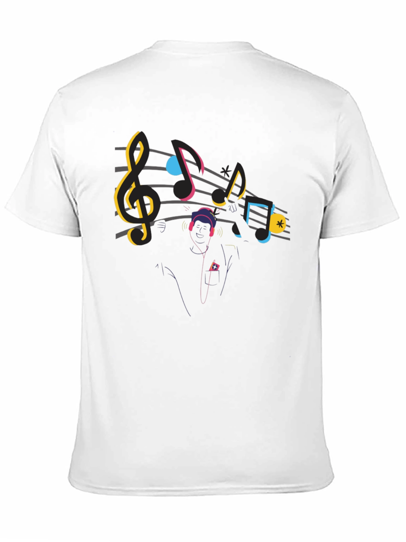 Music Lover Graphic Tee - Black Cotton T-Shirt