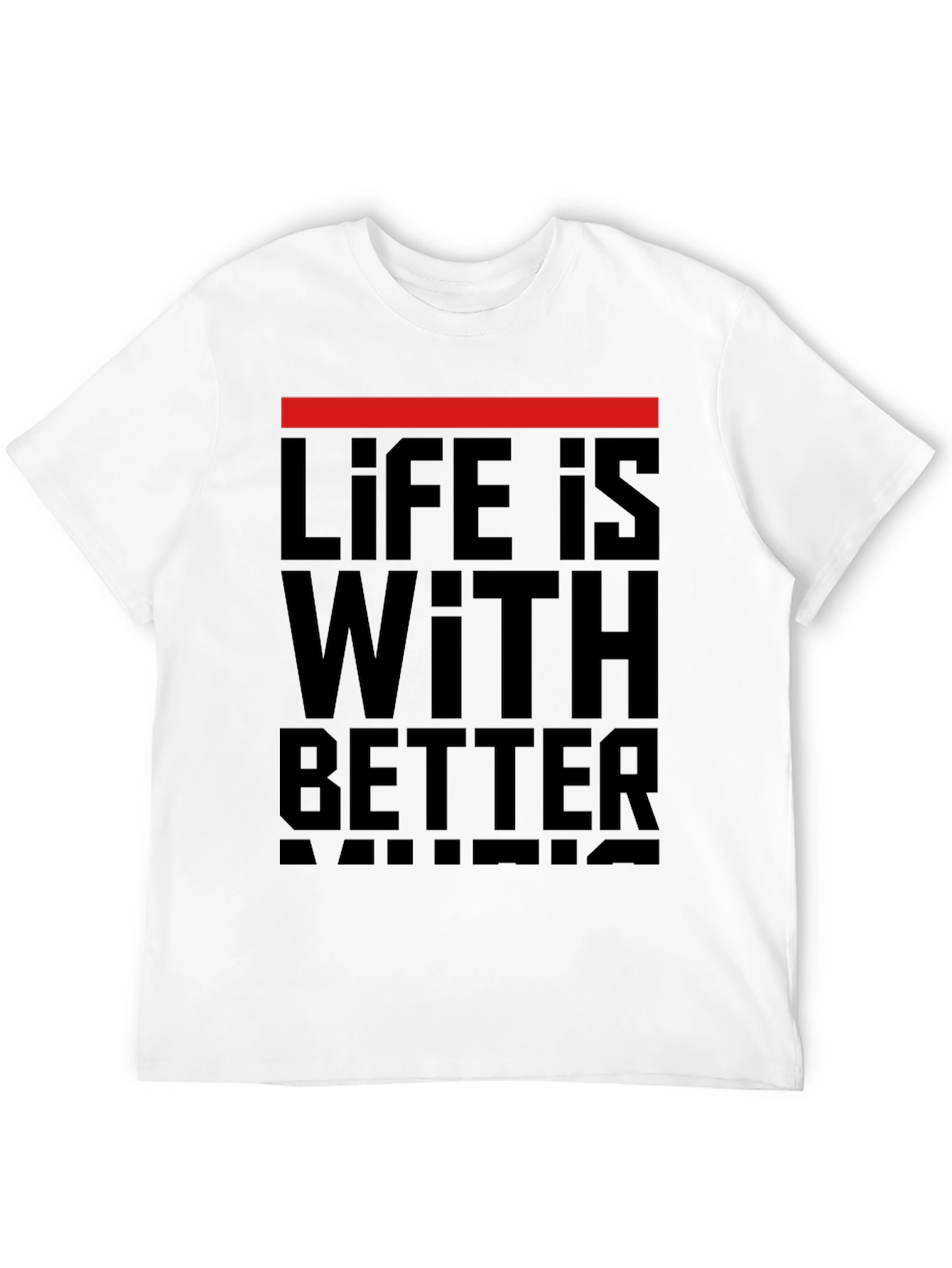 Life is Better with Music Black Graphic Tee