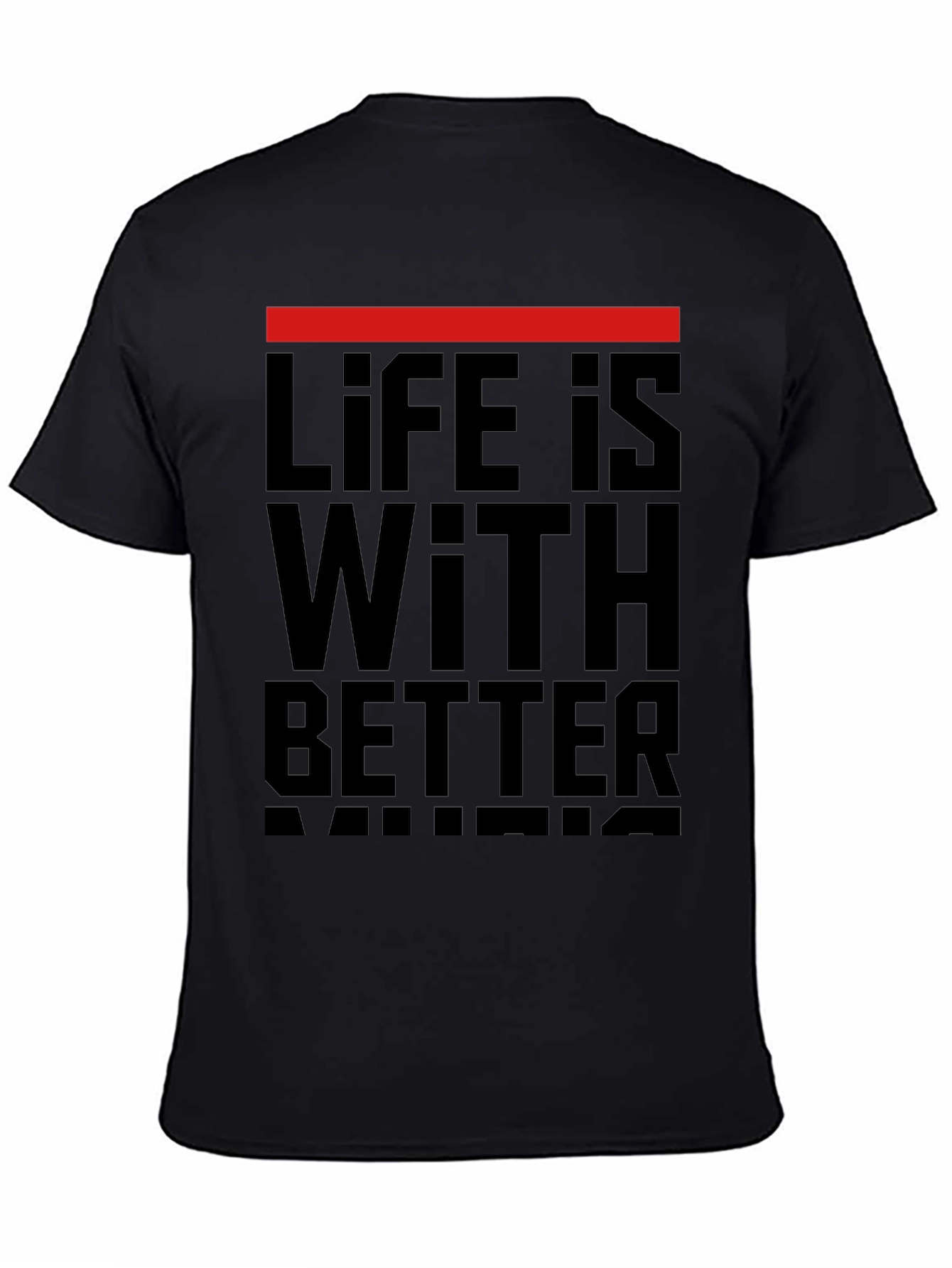 Life is Better with Music Black Graphic Tee